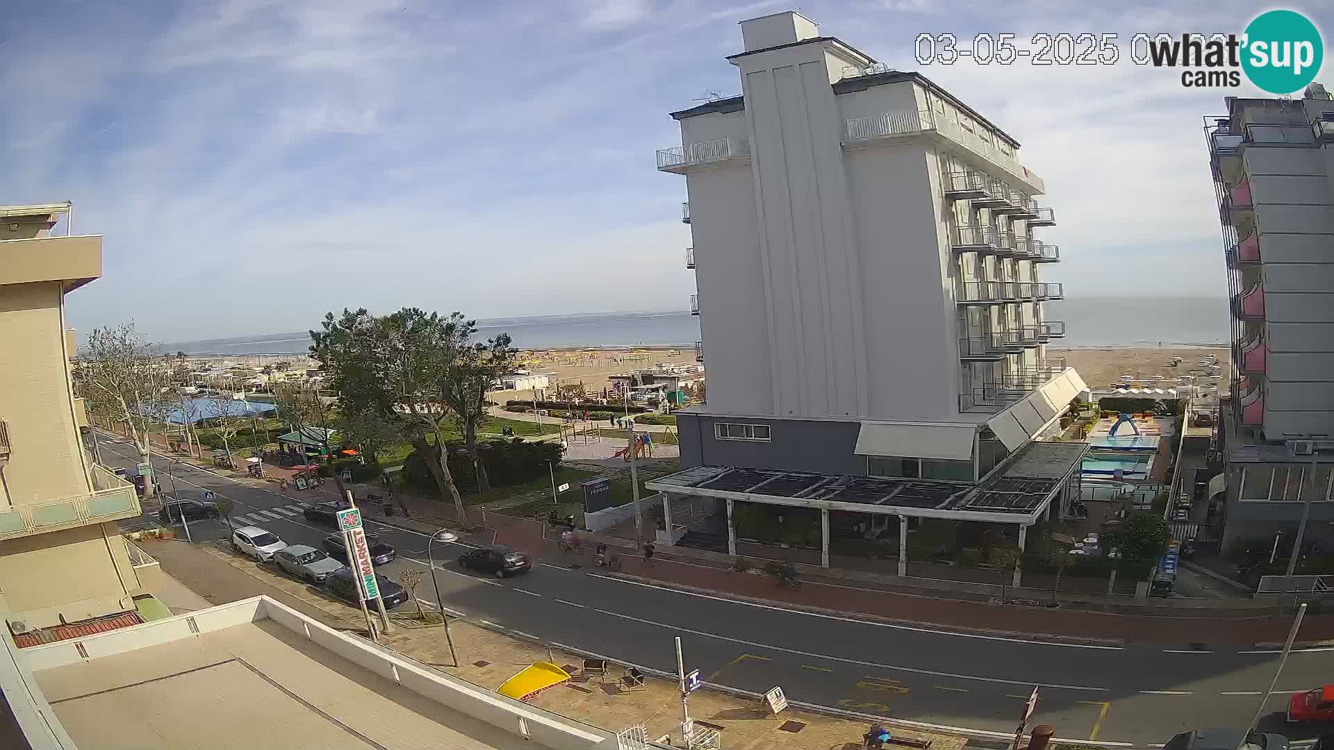 Riccione Webcam Strand und Gärten La Malfa – Bagni Oreste Strand 115