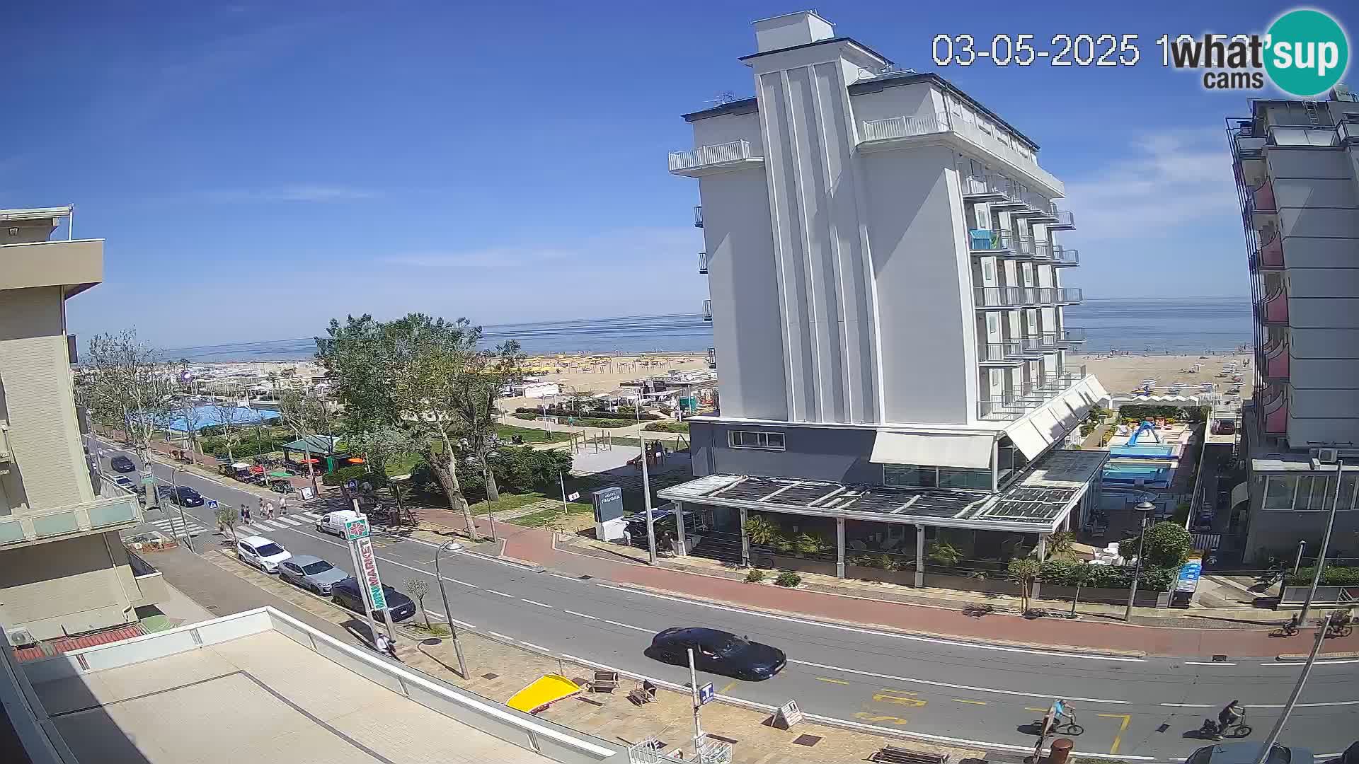 Riccione webcam spiaggia e giardini La Malfa – Bagni Oreste spiaggia 115