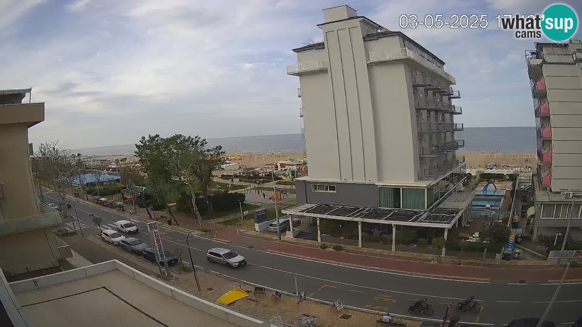 Riccione webcam playa y jardines La Malfa – Playa Bagni Oreste 115