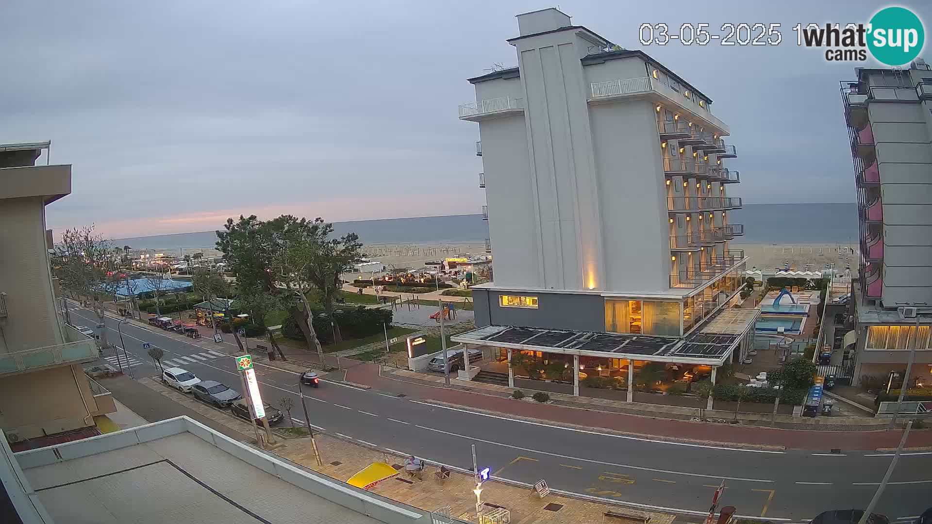 Riccione webcam playa y jardines La Malfa – Playa Bagni Oreste 115