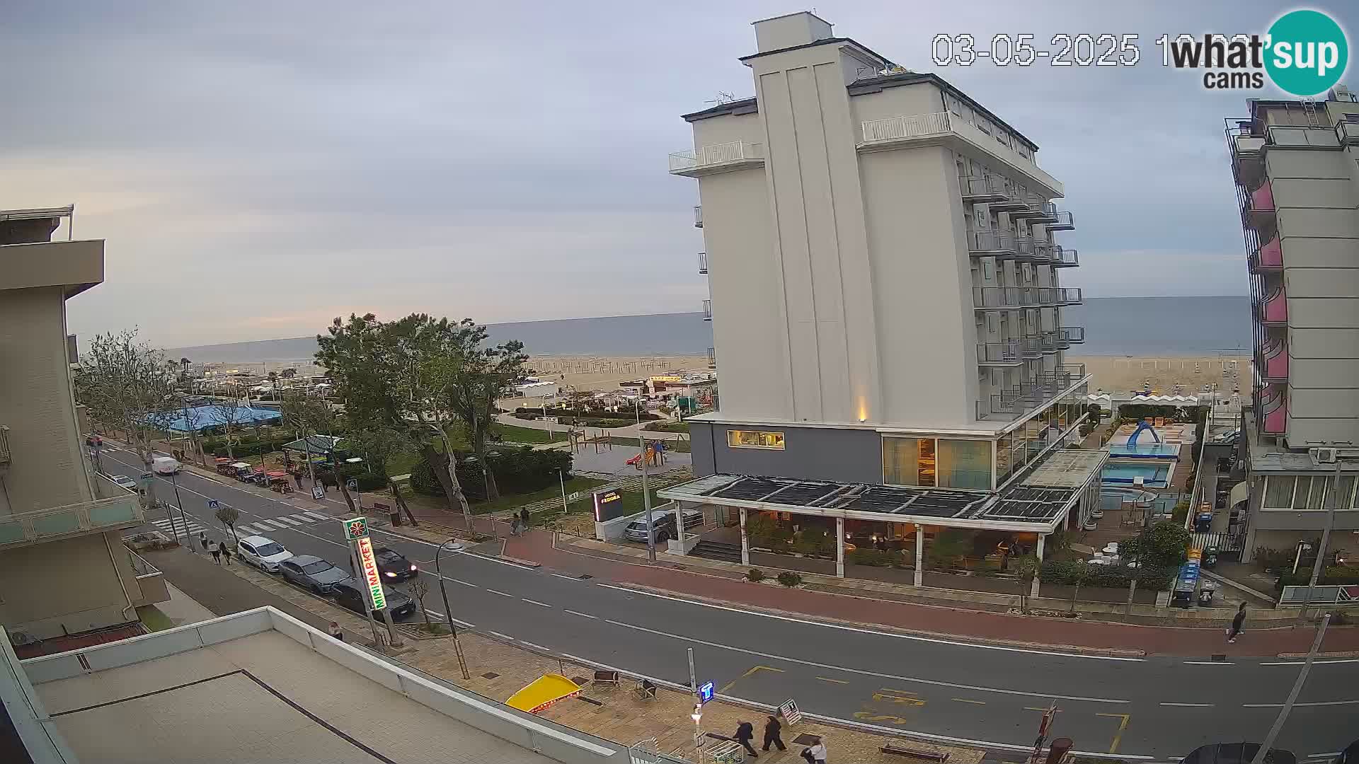 Riccione Webcam Strand und Gärten La Malfa – Bagni Oreste Strand 115