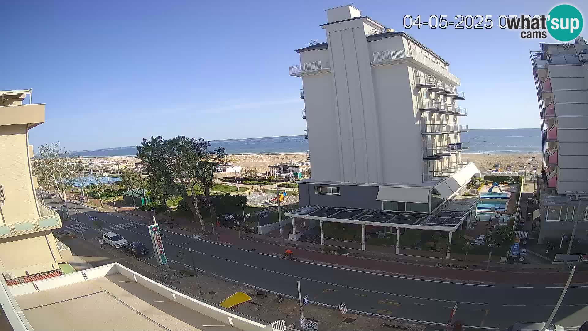 Riccione webcam plage et jardins La Malfa – Bagni Oreste plage 115