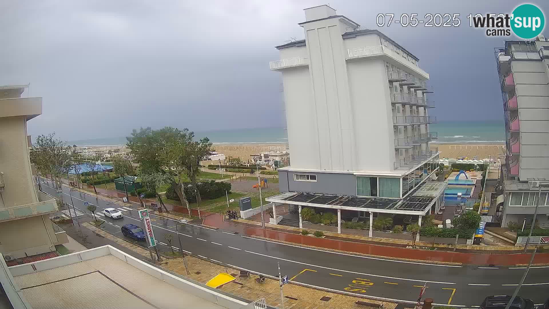 Riccione web kamera plaža i vrtovi La Malfa – plaža Bagni Oreste 115