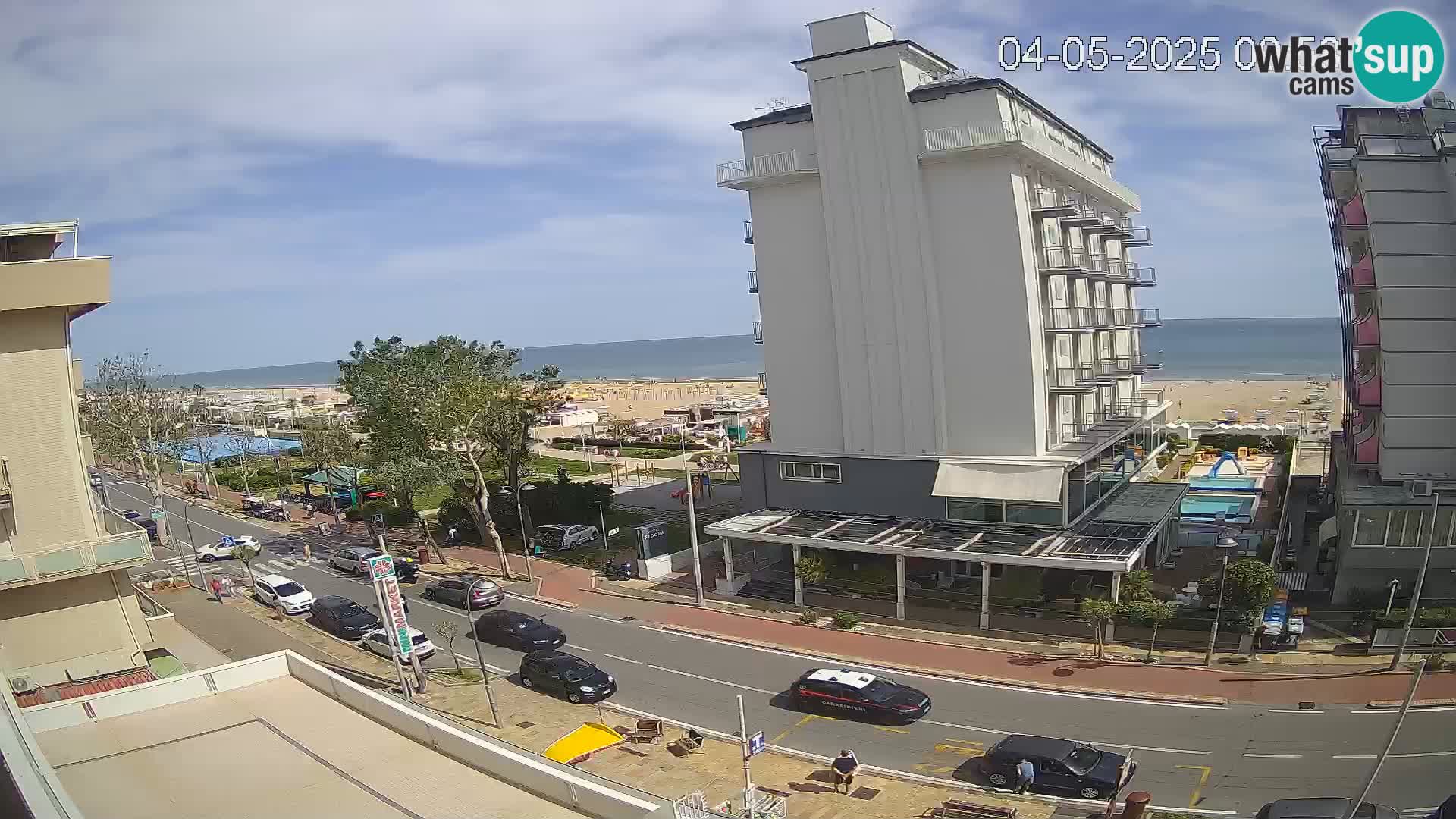 Riccione webcam playa y jardines La Malfa – Playa Bagni Oreste 115