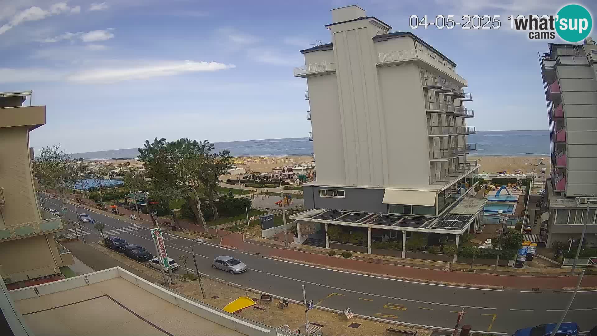 Riccione webcam playa y jardines La Malfa – Playa Bagni Oreste 115