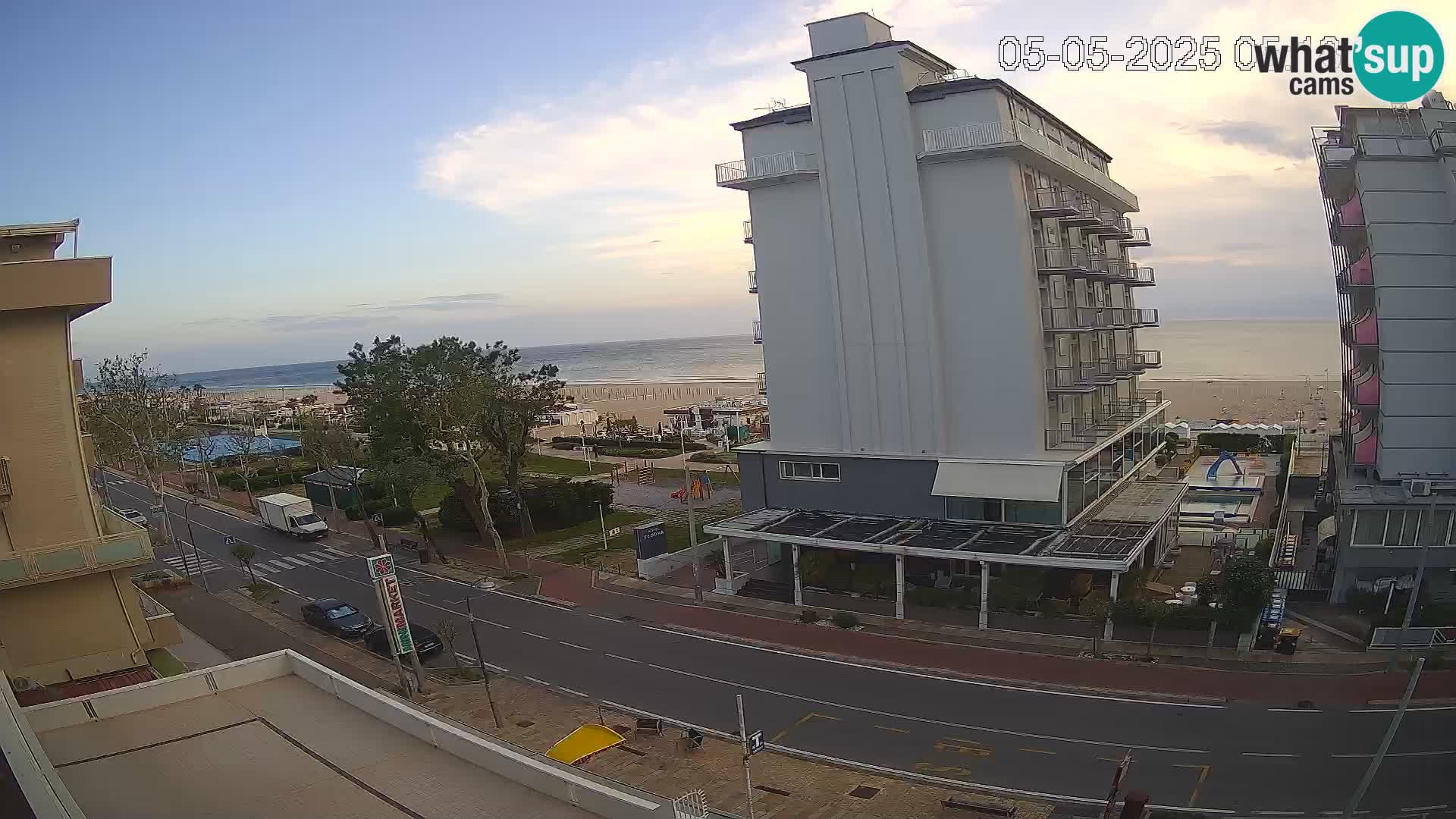 Riccione webcam playa y jardines La Malfa – Playa Bagni Oreste 115