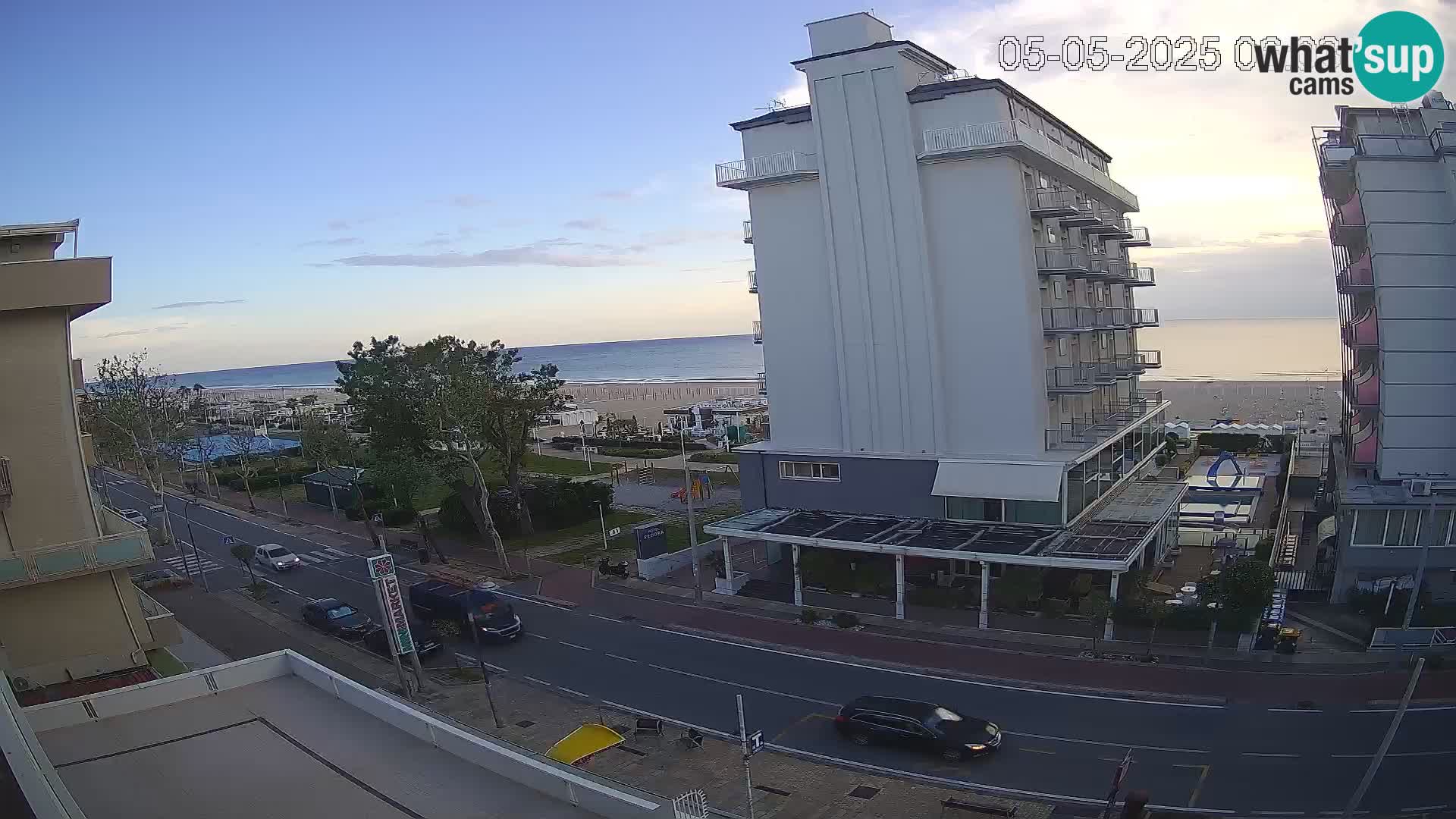 Riccione webcam playa y jardines La Malfa – Playa Bagni Oreste 115