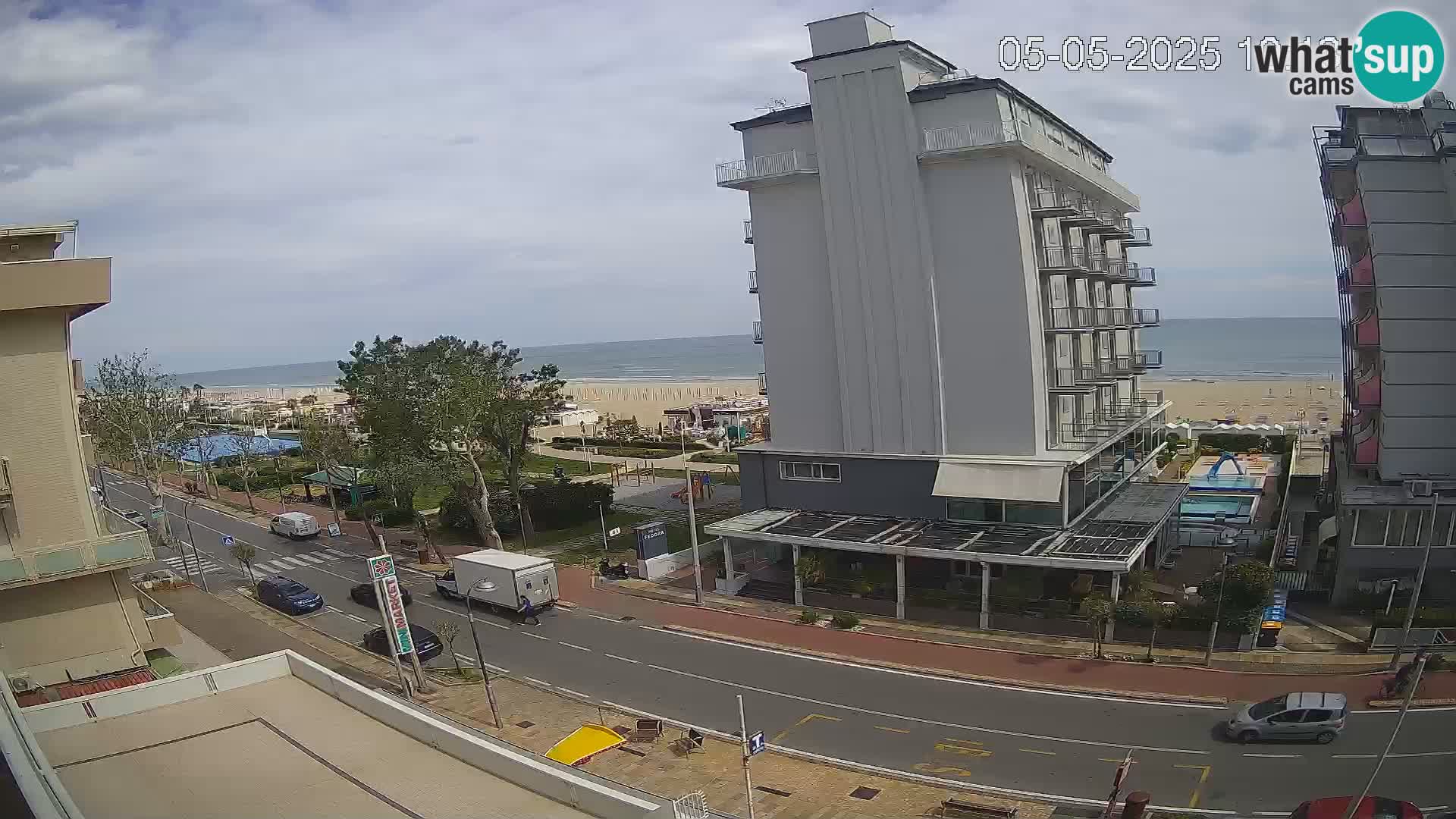 Riccione webcam plage et jardins La Malfa – Bagni Oreste plage 115