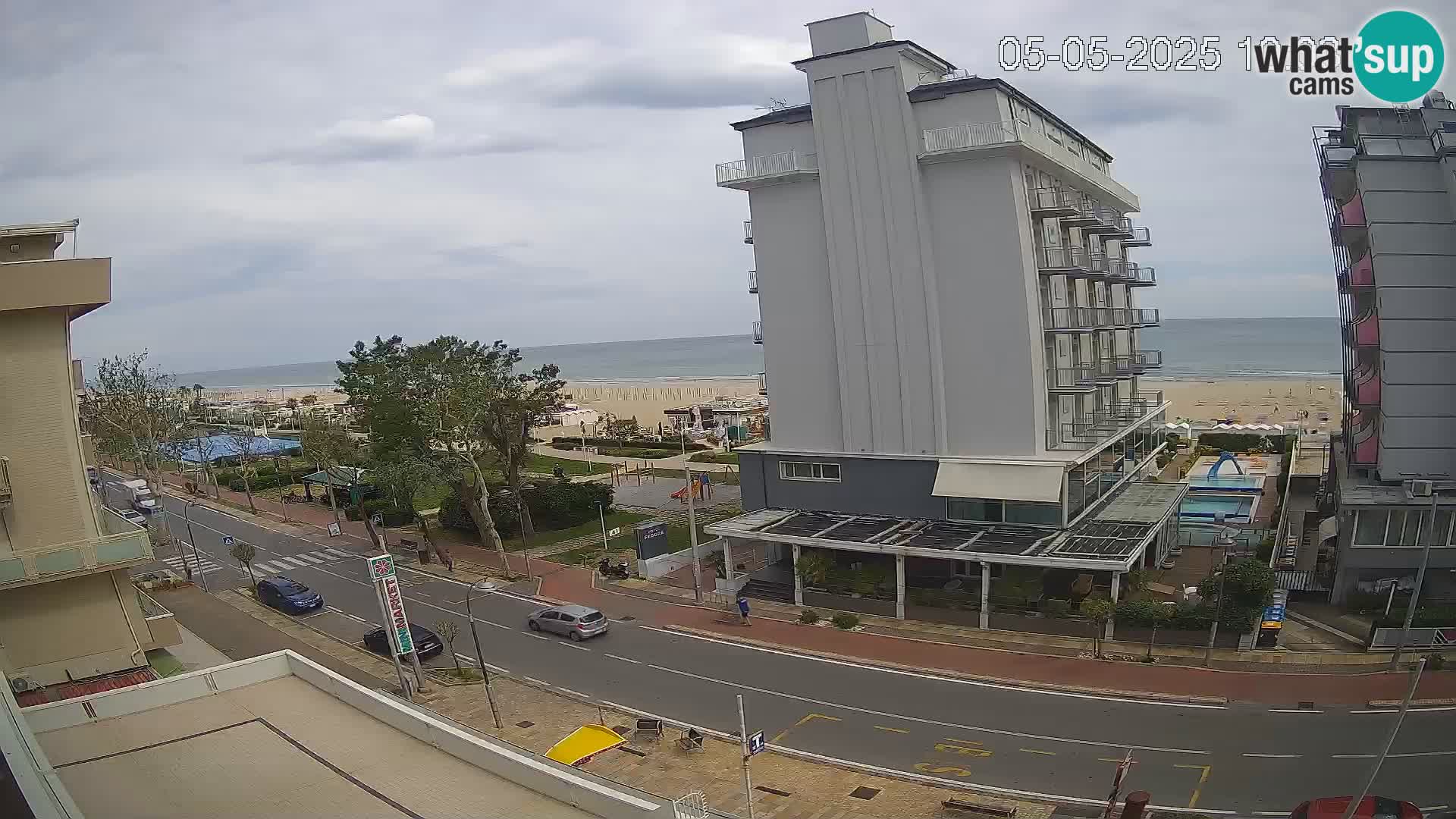 Riccione webcam playa y jardines La Malfa – Playa Bagni Oreste 115