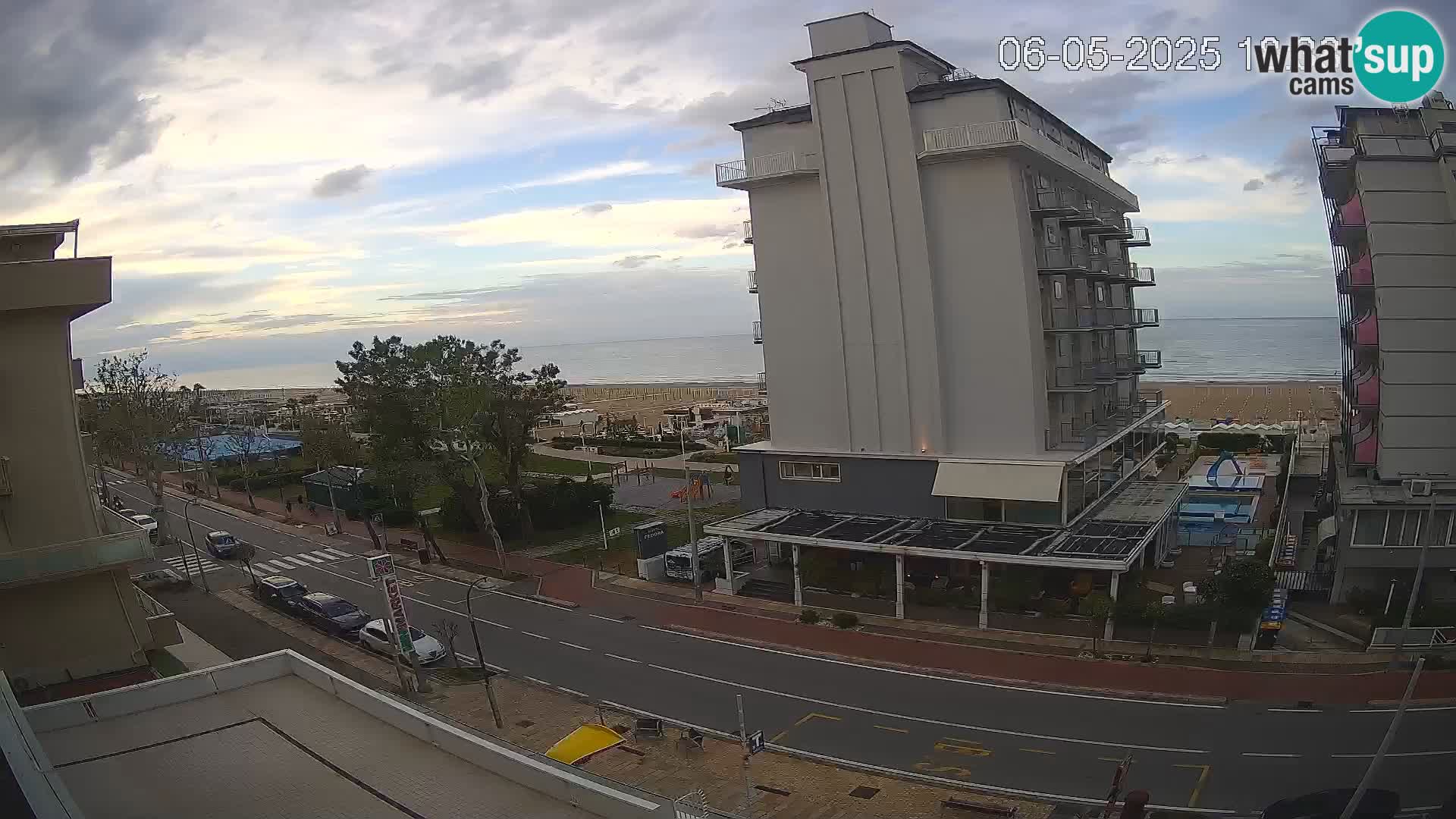 Riccione webcam playa y jardines La Malfa – Playa Bagni Oreste 115