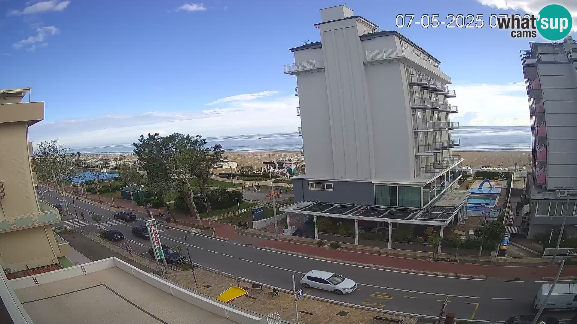 Riccione webcam playa y jardines La Malfa – Playa Bagni Oreste 115