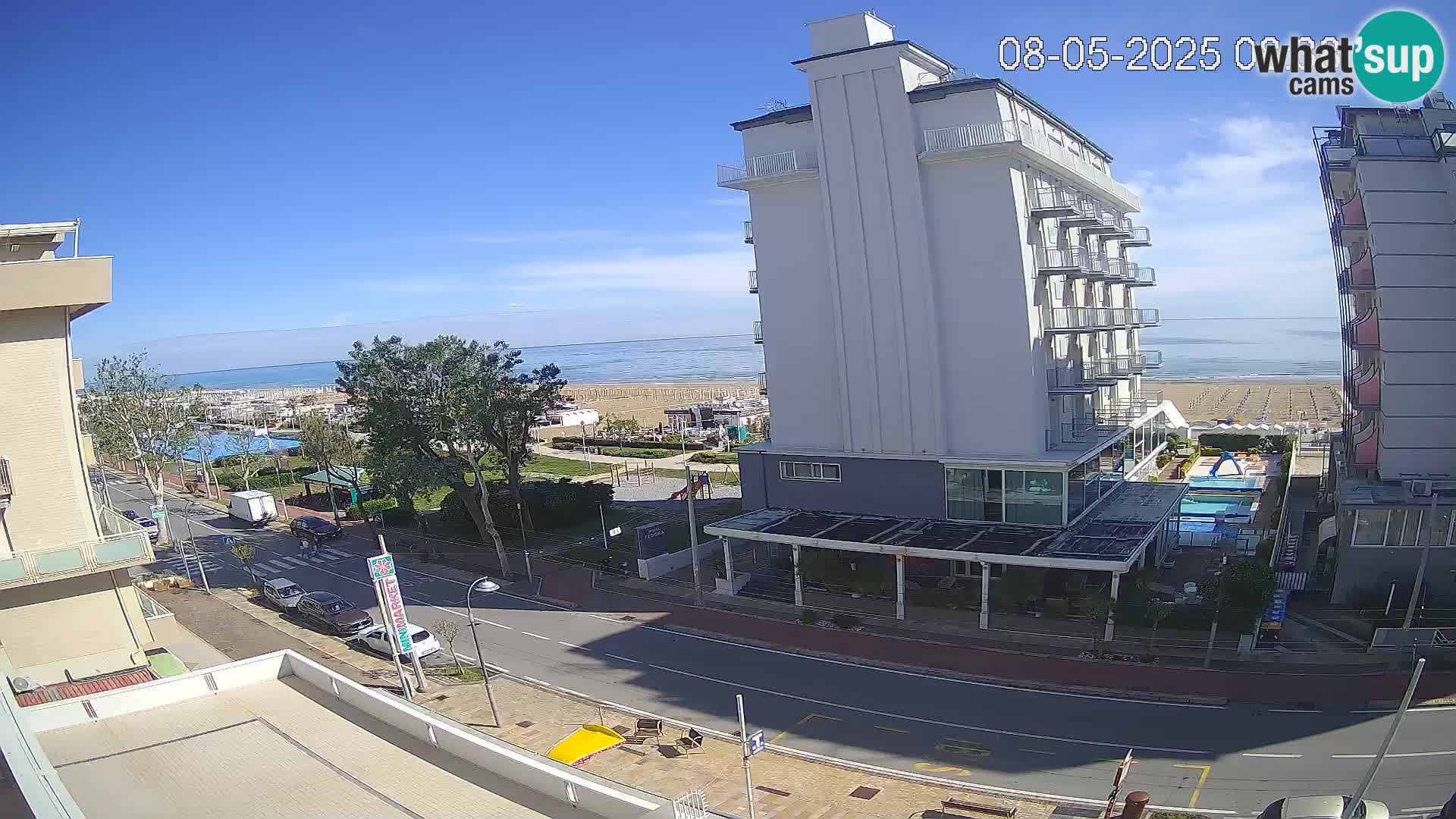 Riccione webcam plage et jardins La Malfa – Bagni Oreste plage 115