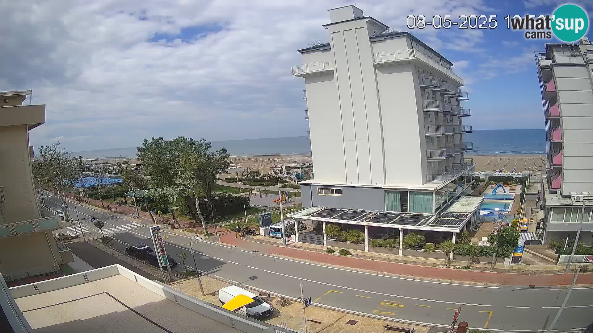Riccione webcam playa y jardines La Malfa – Playa Bagni Oreste 115