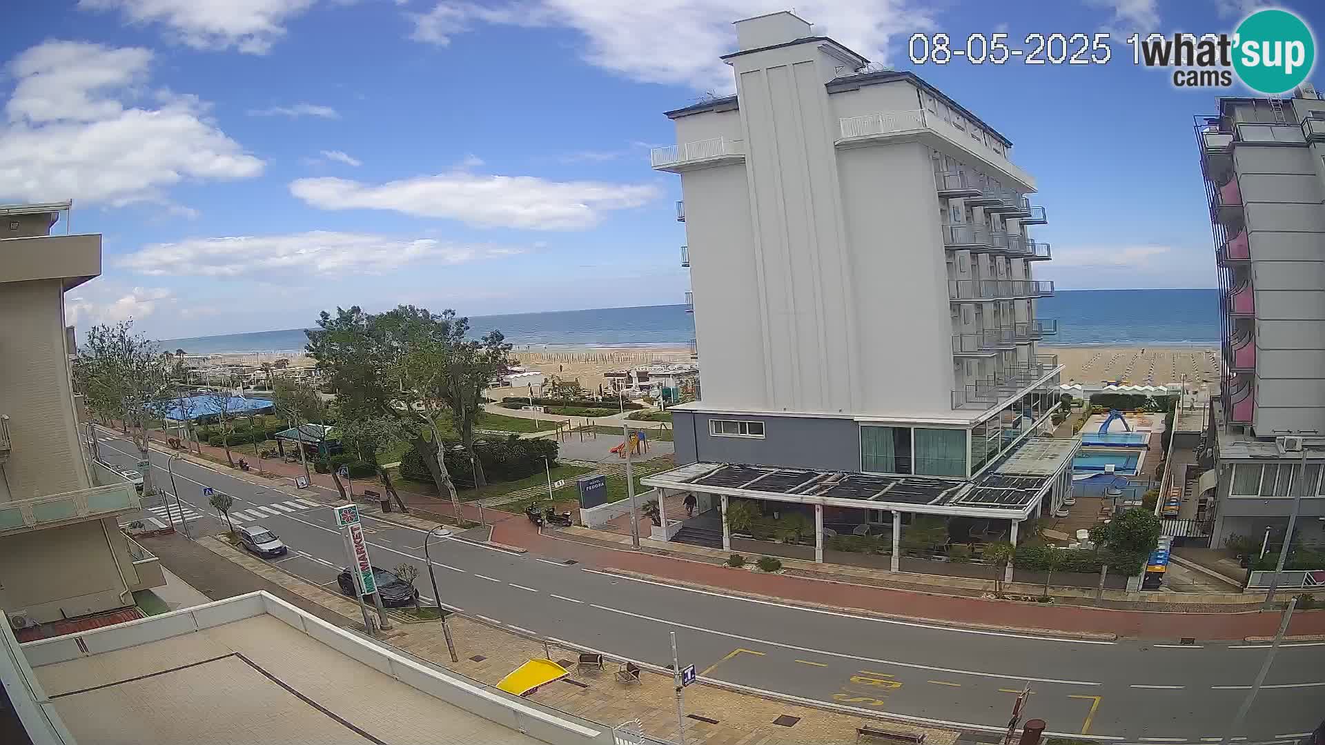 Riccione webcam spiaggia e giardini La Malfa – Bagni Oreste spiaggia 115