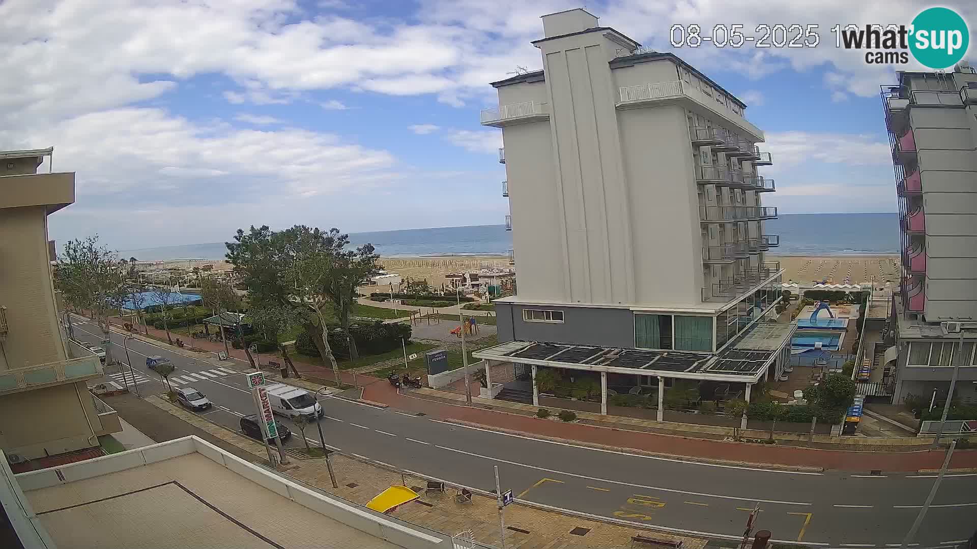 Riccione webcam playa y jardines La Malfa – Playa Bagni Oreste 115
