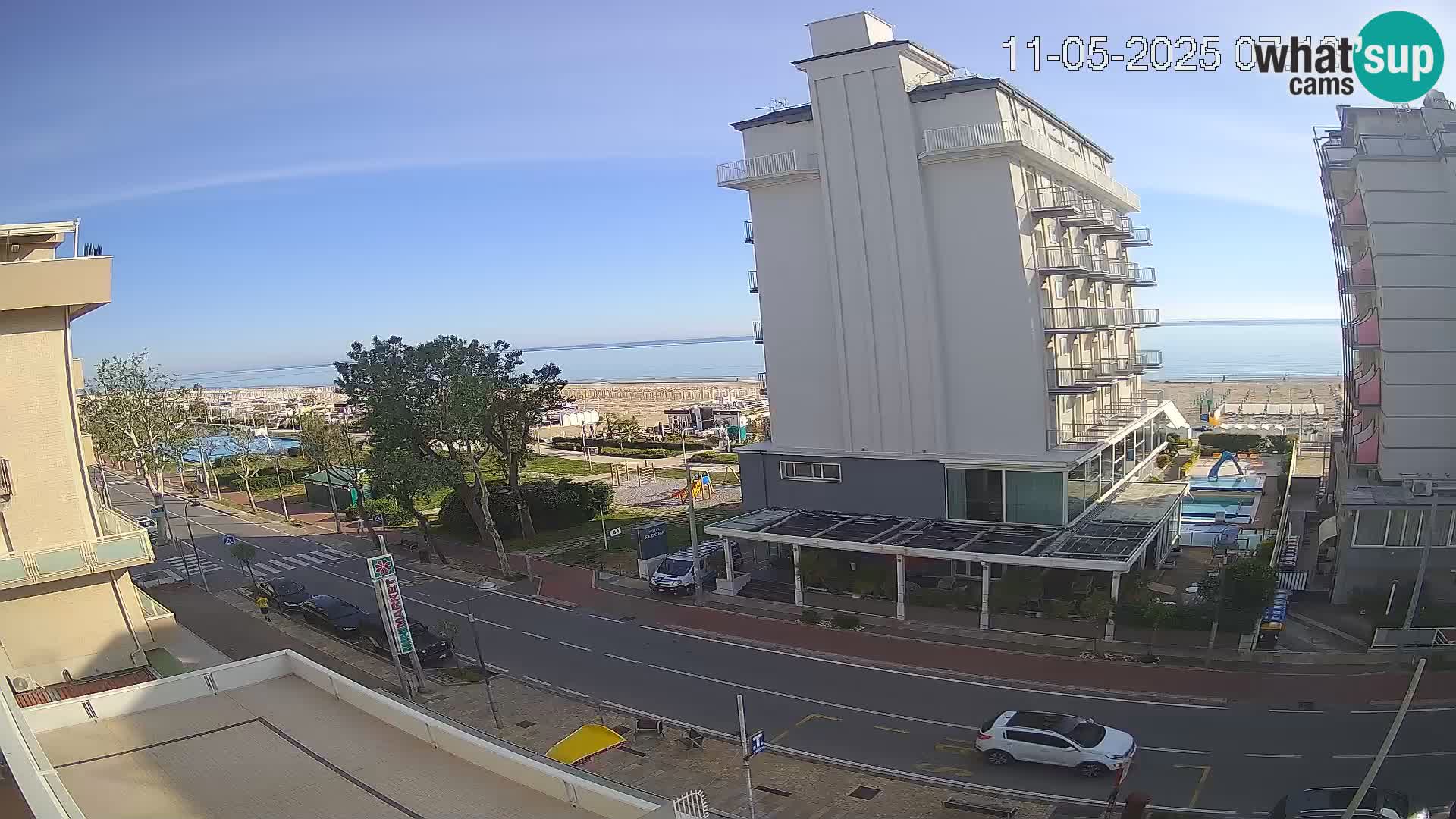 Riccione webcam spiaggia e giardini La Malfa – Bagni Oreste spiaggia 115