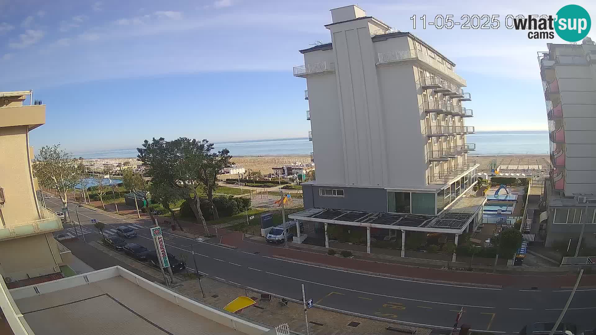 Riccione webcam spiaggia e giardini La Malfa – Bagni Oreste spiaggia 115