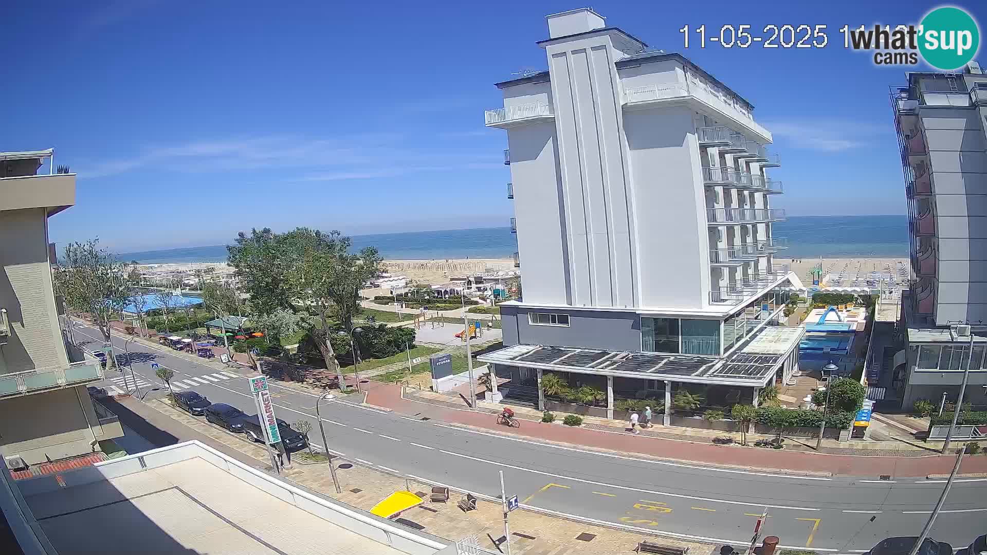 Riccione web kamera plaža i vrtovi La Malfa – plaža Bagni Oreste 115