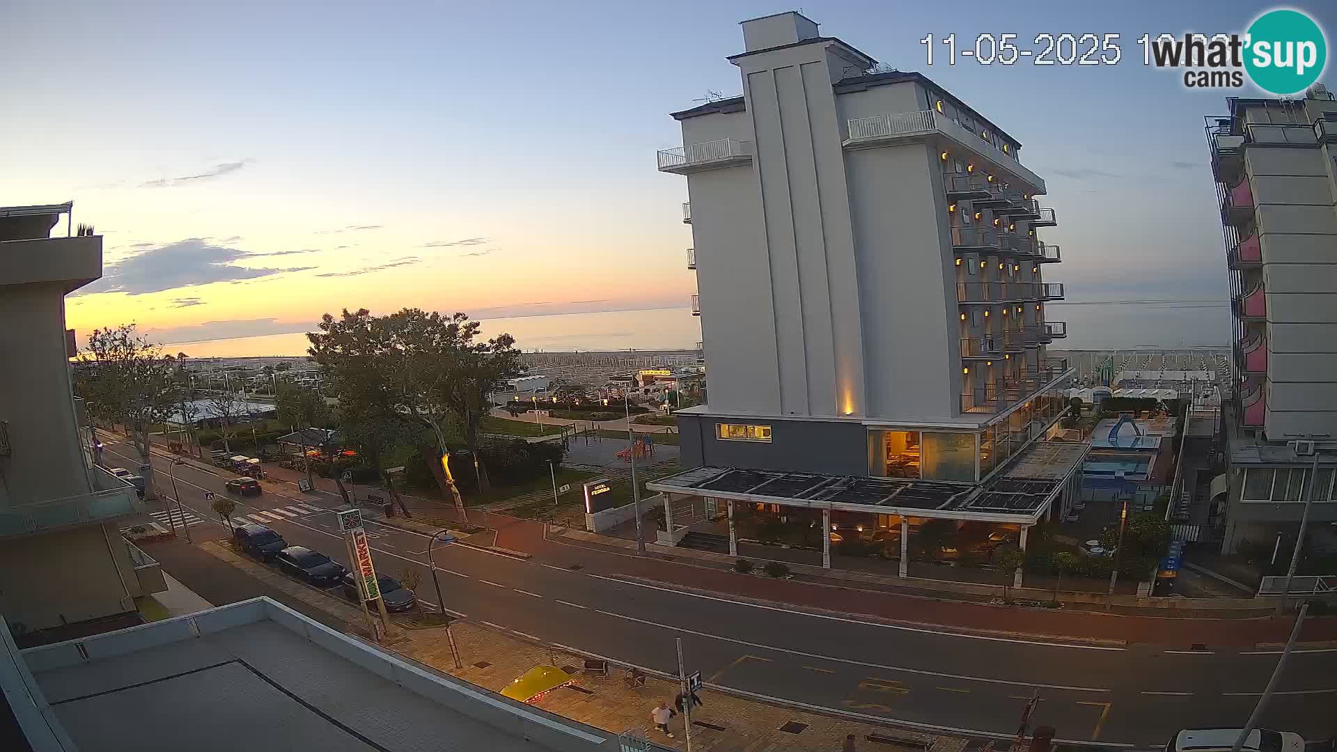 Riccione webcam plage et jardins La Malfa – Bagni Oreste plage 115