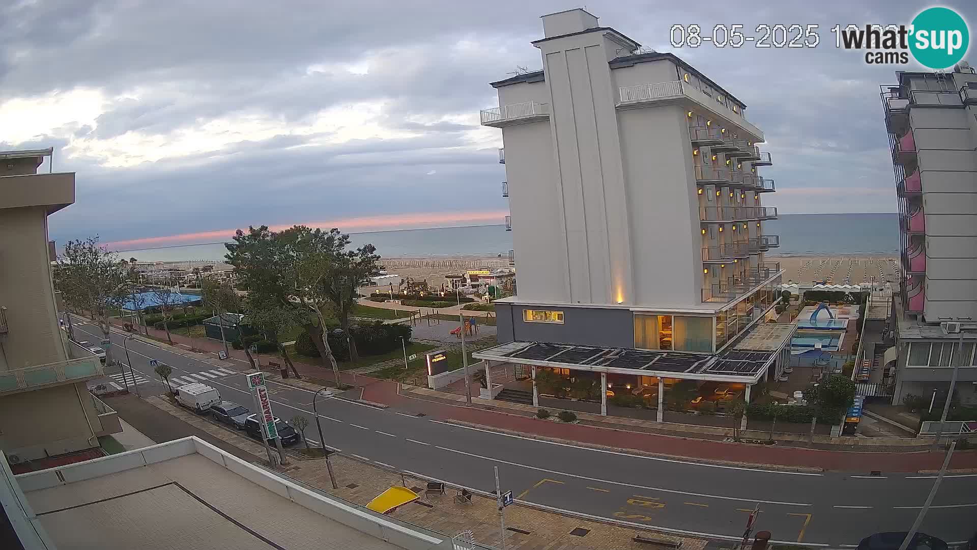 Riccione webcam plage et jardins La Malfa – Bagni Oreste plage 115