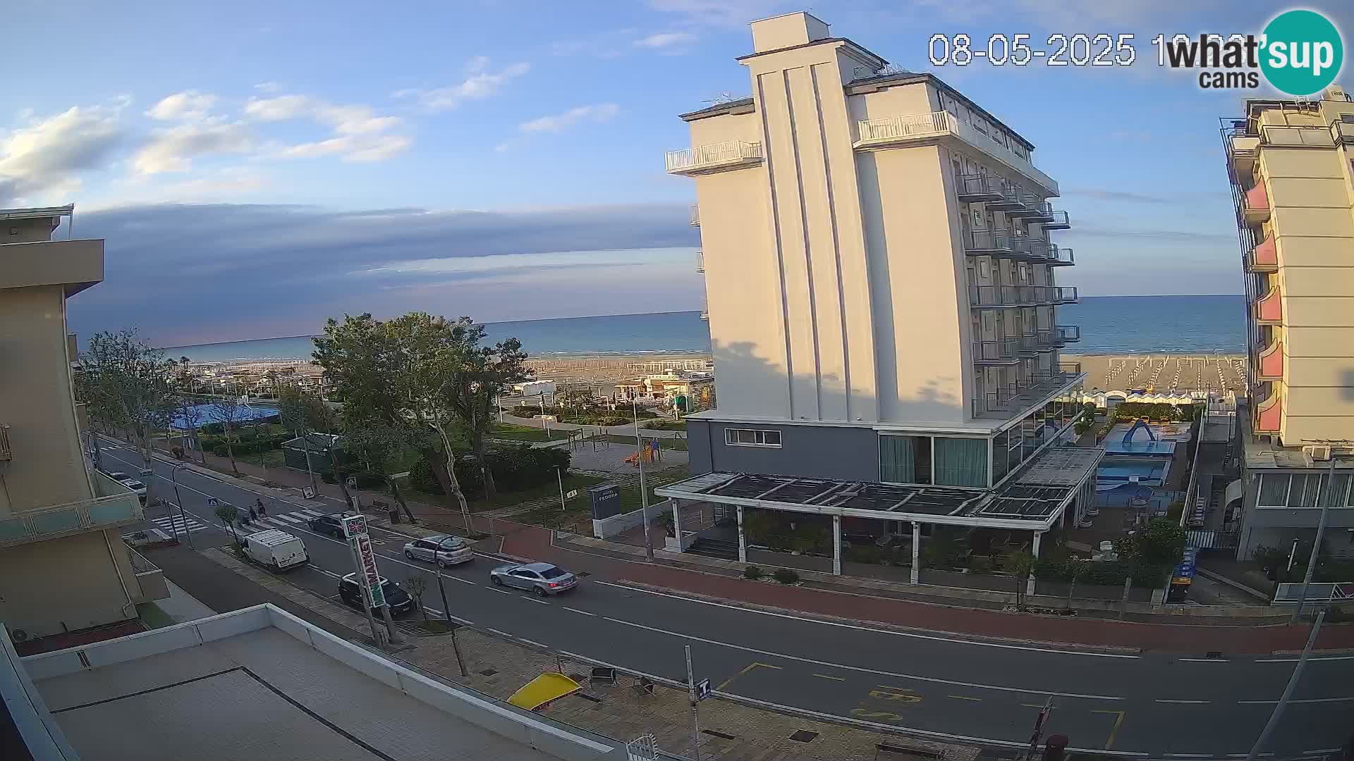 Riccione webcam plage et jardins La Malfa – Bagni Oreste plage 115