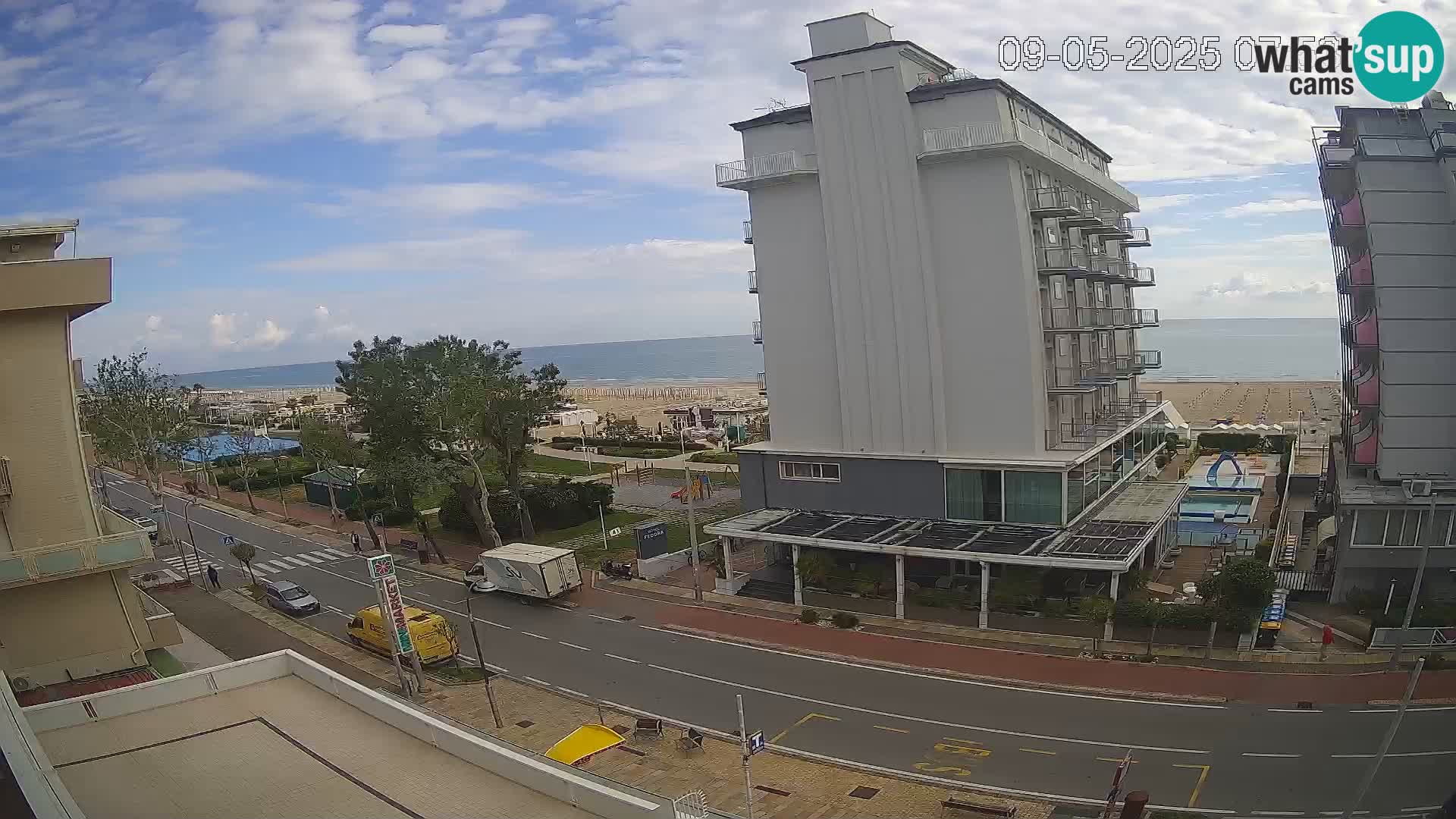 Riccione webcam playa y jardines La Malfa – Playa Bagni Oreste 115