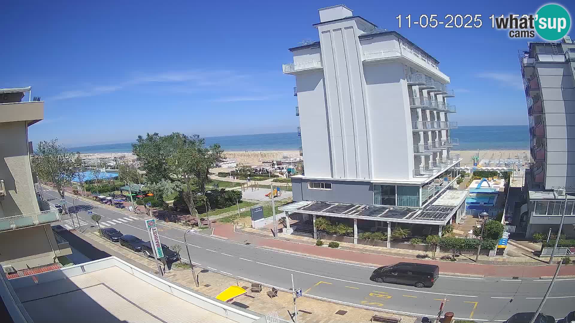 Riccione webcam spiaggia e giardini La Malfa – Bagni Oreste spiaggia 115
