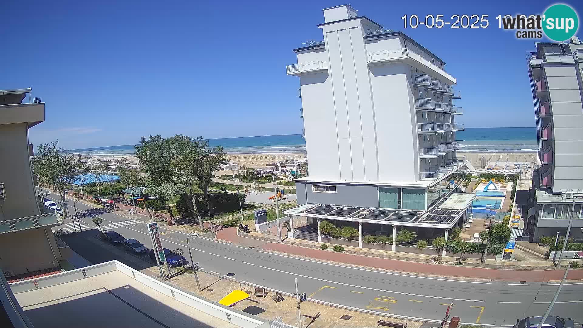 Riccione web kamera plaža i vrtovi La Malfa – plaža Bagni Oreste 115