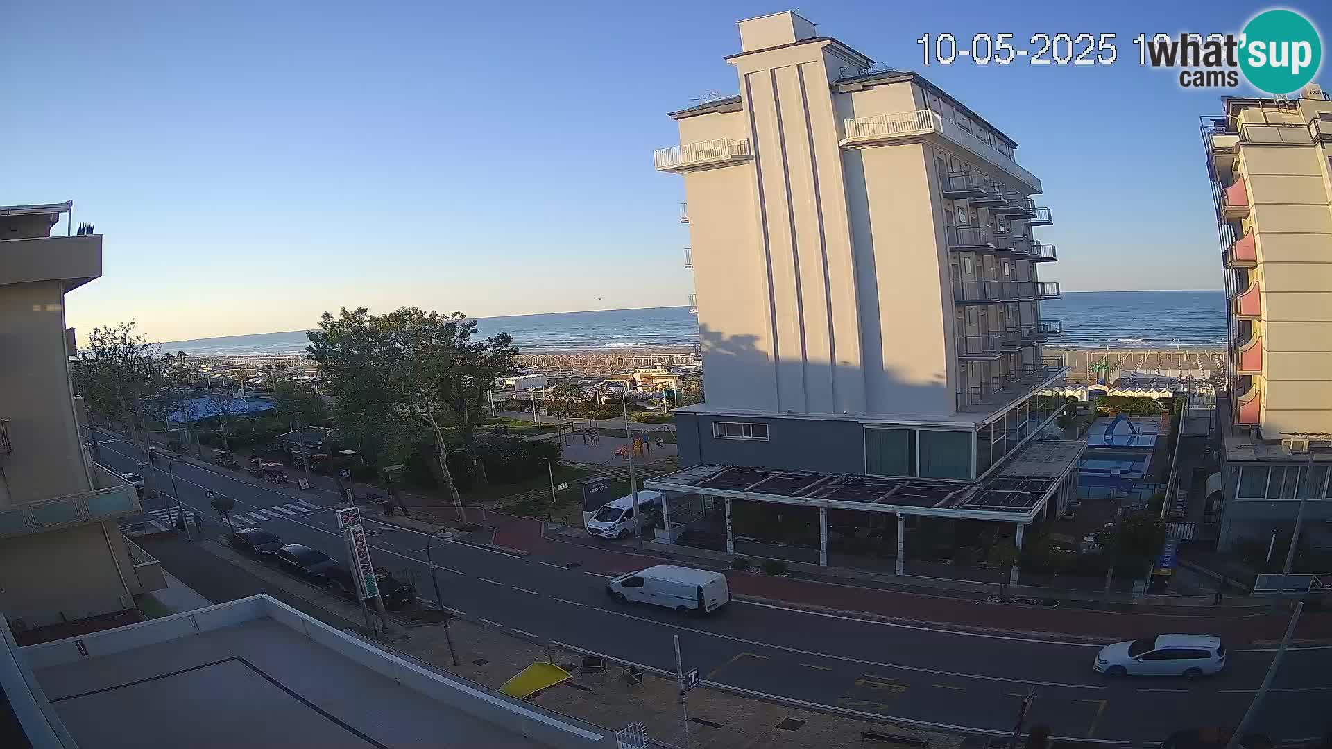 Riccione webcam plage et jardins La Malfa – Bagni Oreste plage 115