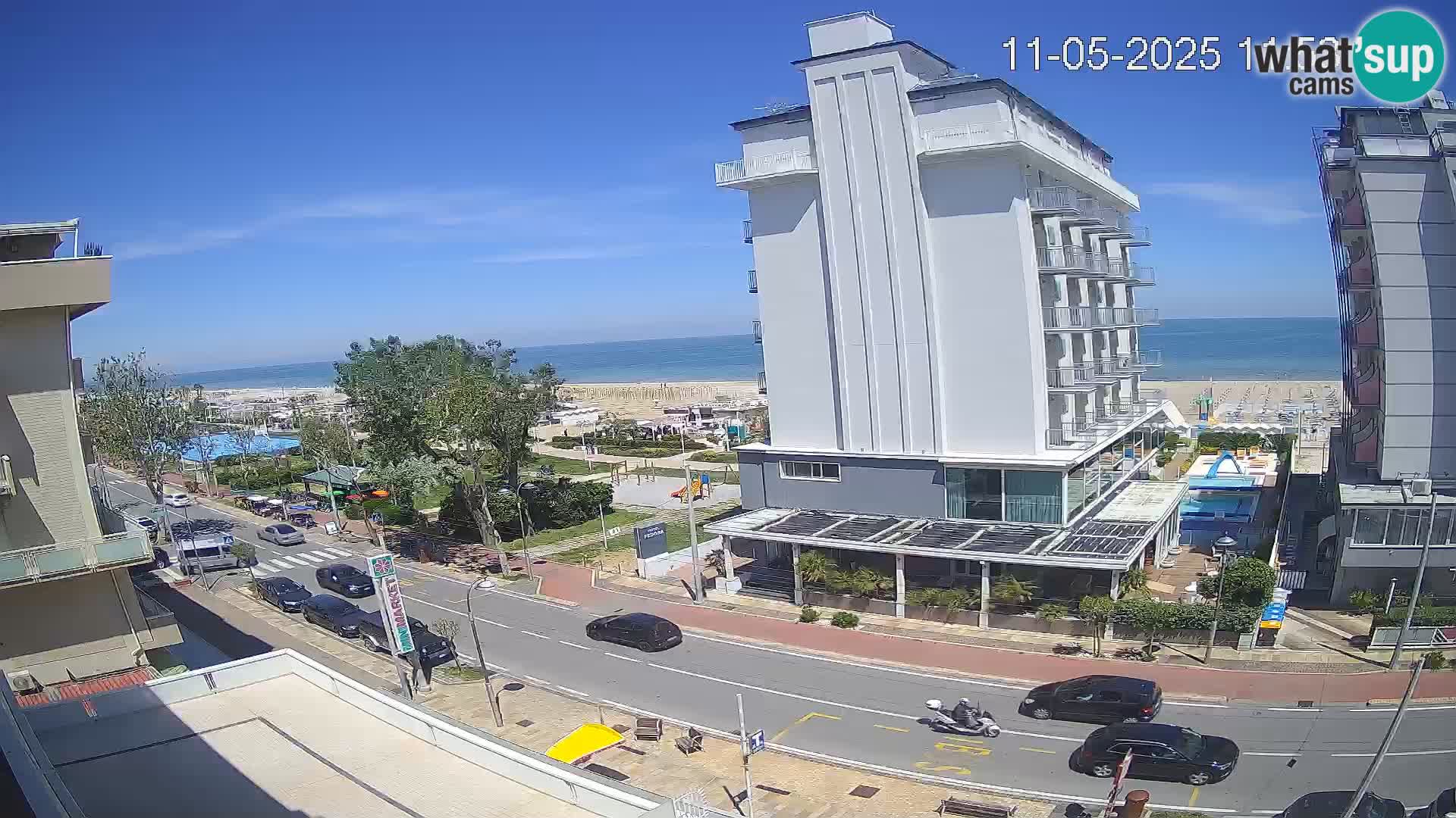 Riccione webcam plage et jardins La Malfa – Bagni Oreste plage 115