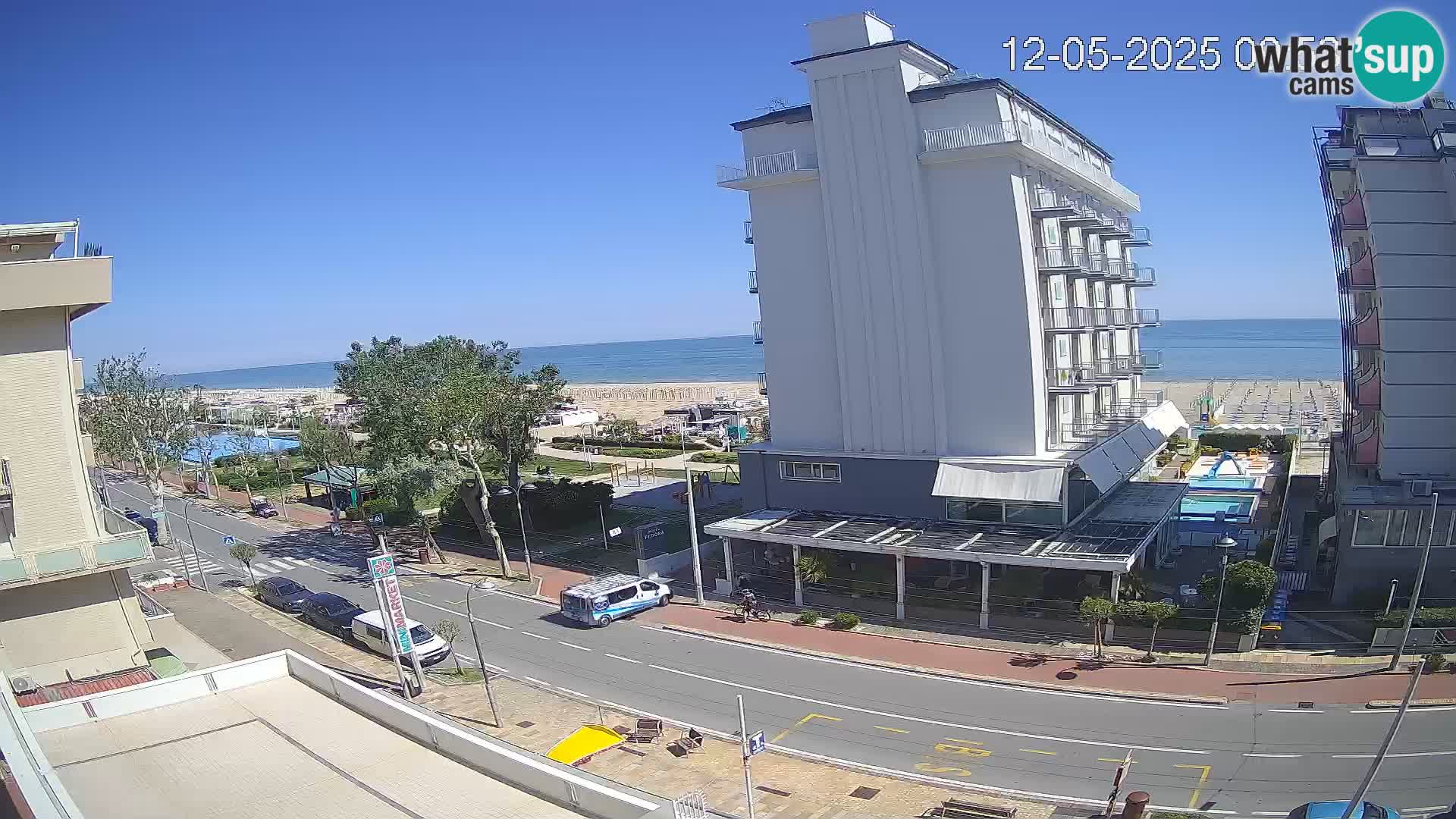 Riccione webcam plage et jardins La Malfa – Bagni Oreste plage 115