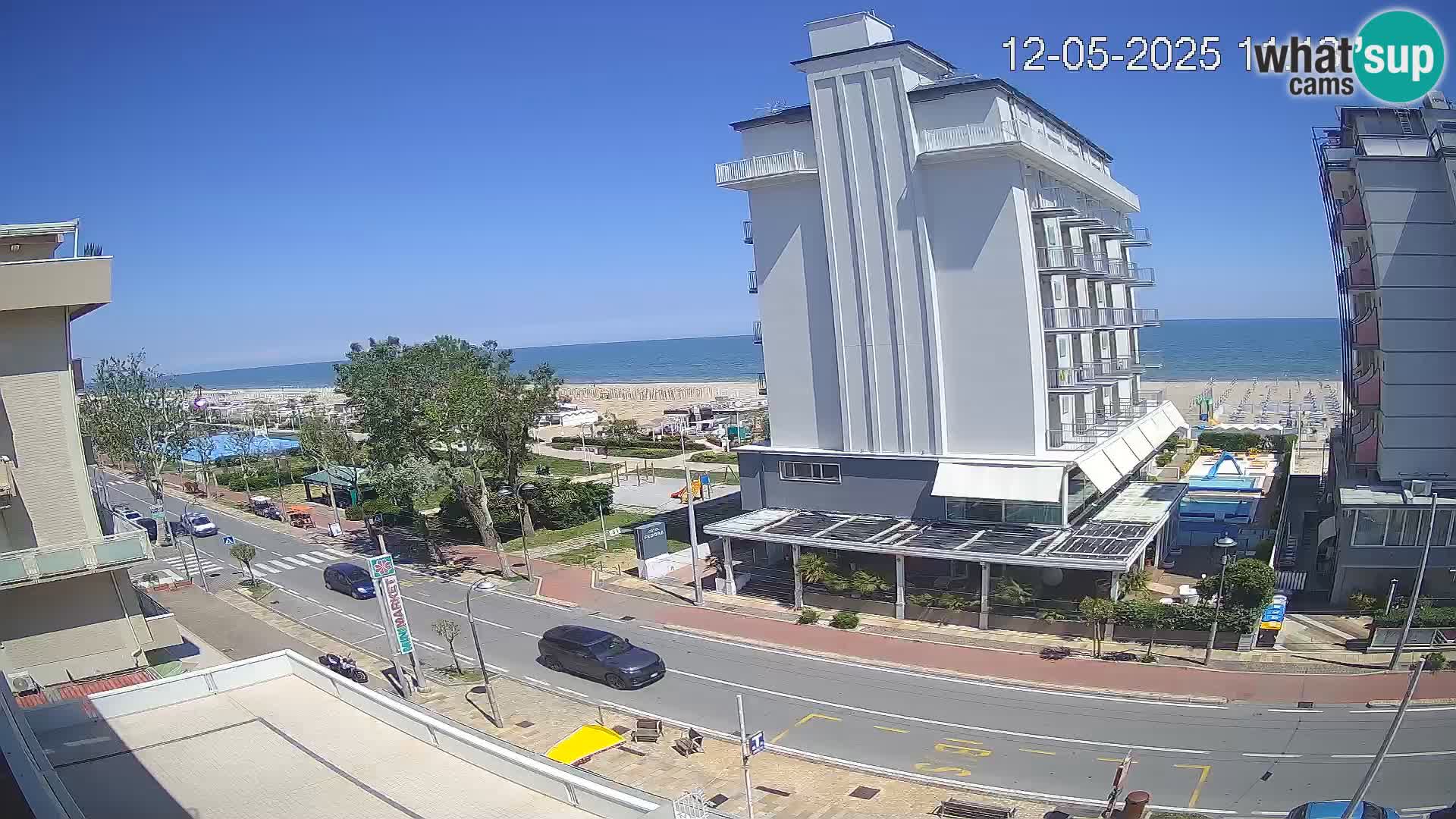 Riccione webcam plage et jardins La Malfa – Bagni Oreste plage 115