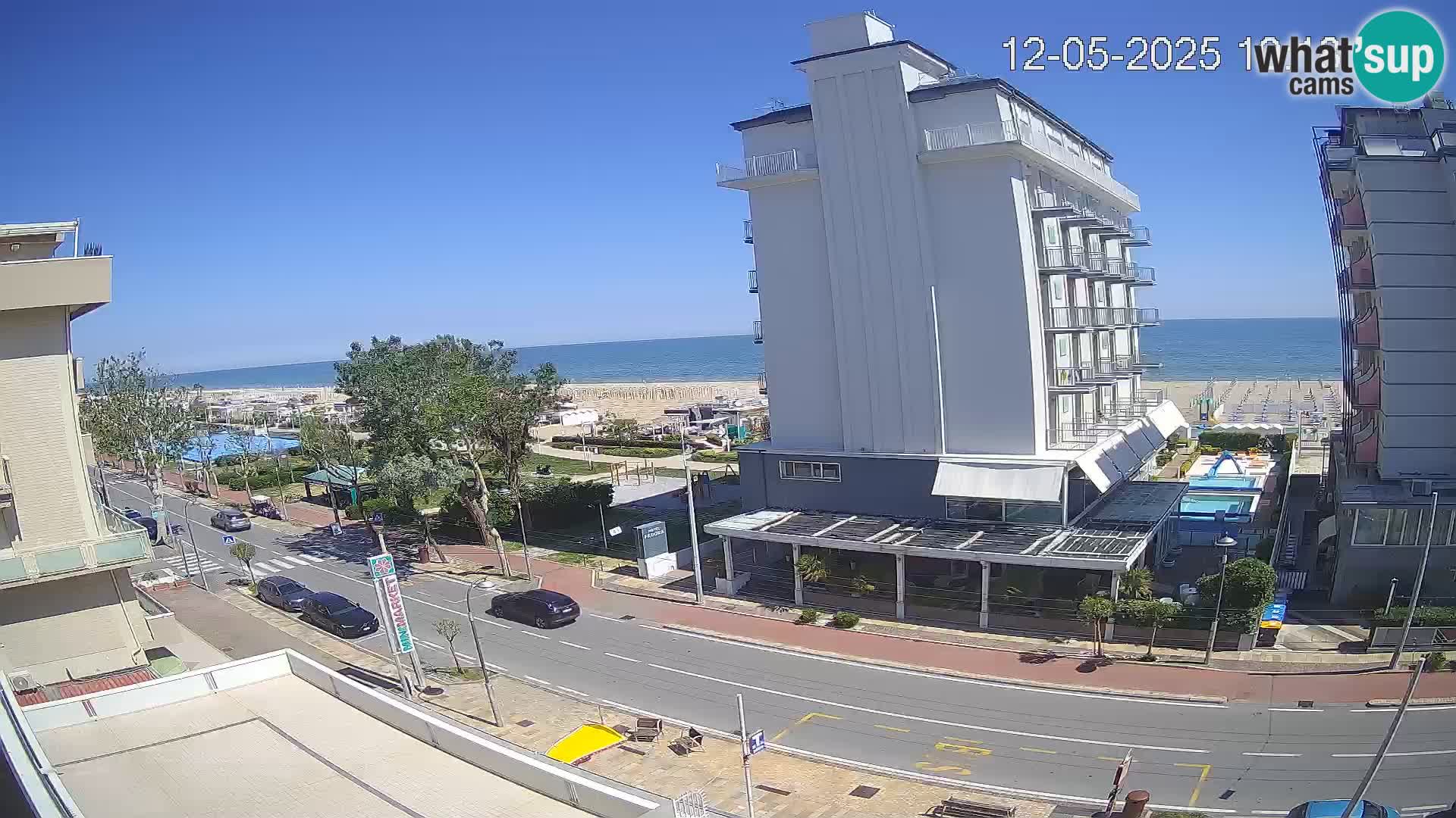 Riccione webcam playa y jardines La Malfa – Playa Bagni Oreste 115