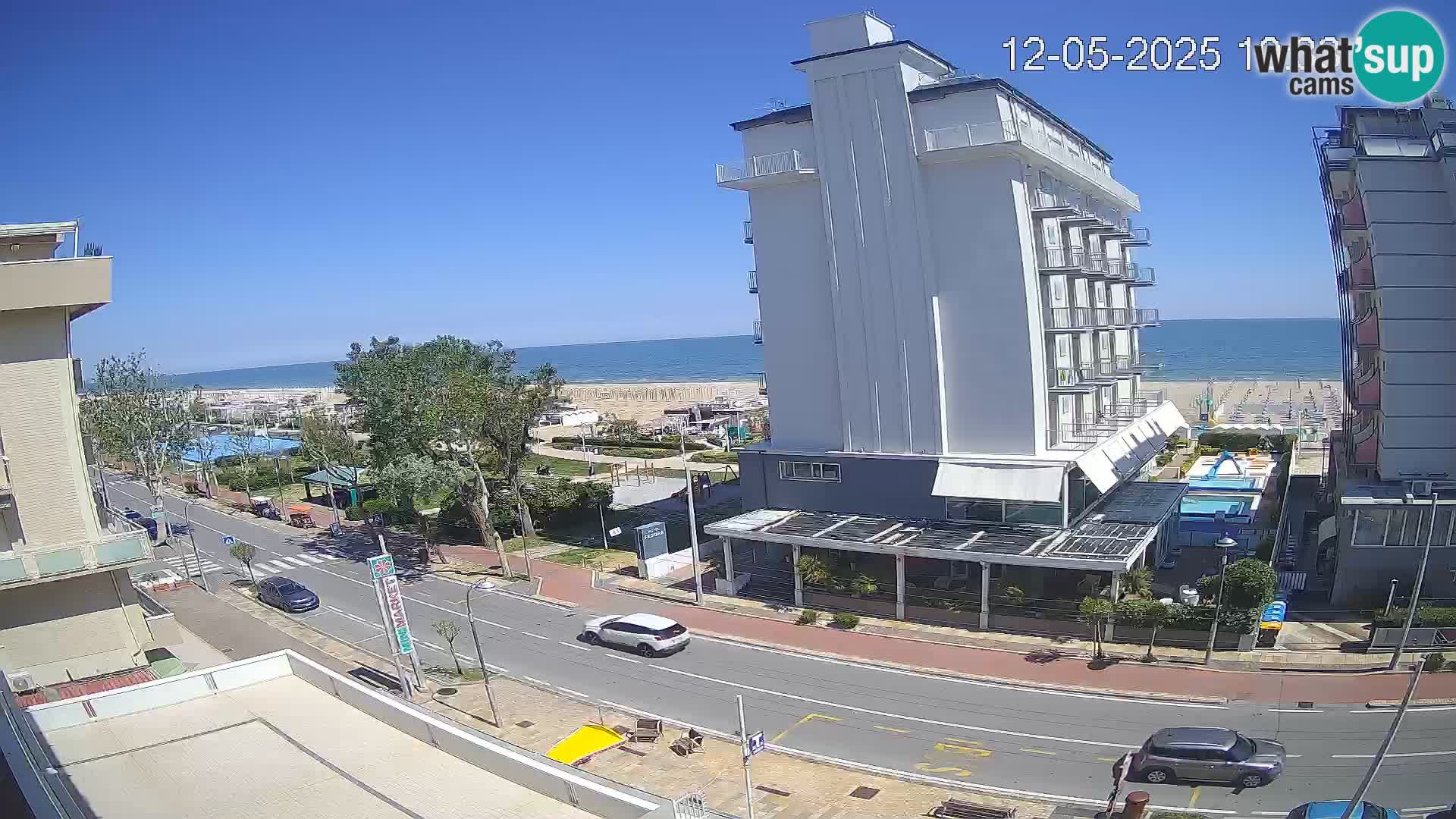 Riccione webcam plage et jardins La Malfa – Bagni Oreste plage 115