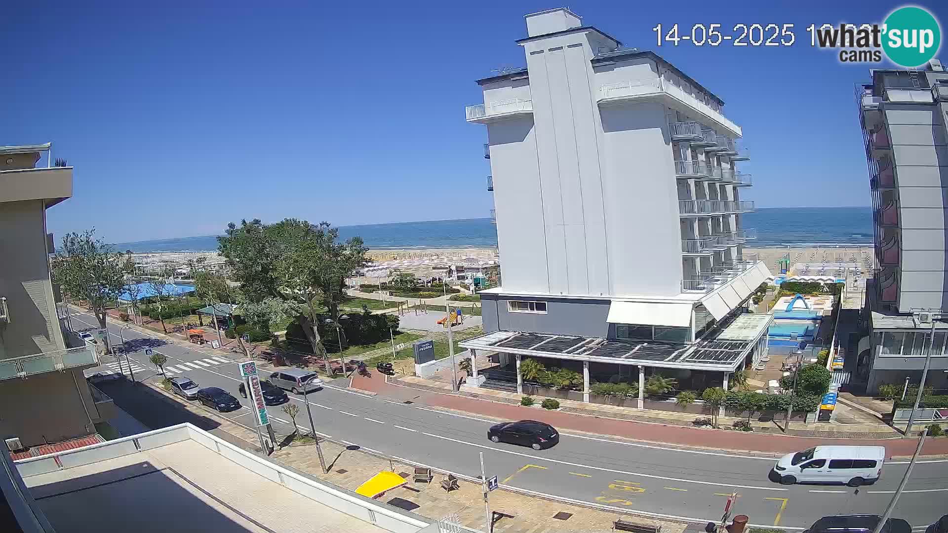 Riccione webcam playa y jardines La Malfa – Playa Bagni Oreste 115