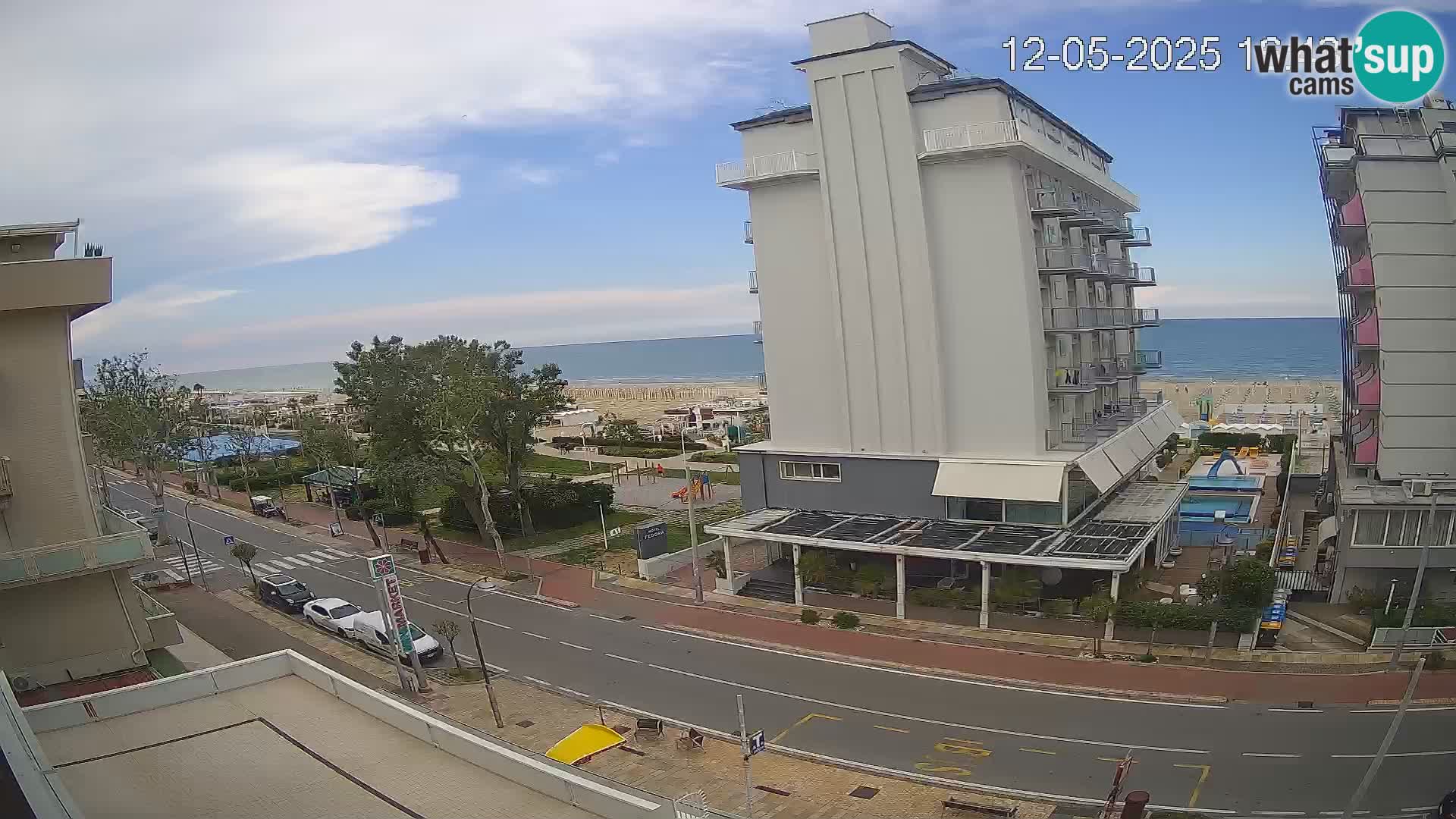 Riccione web kamera plaža i vrtovi La Malfa – plaža Bagni Oreste 115