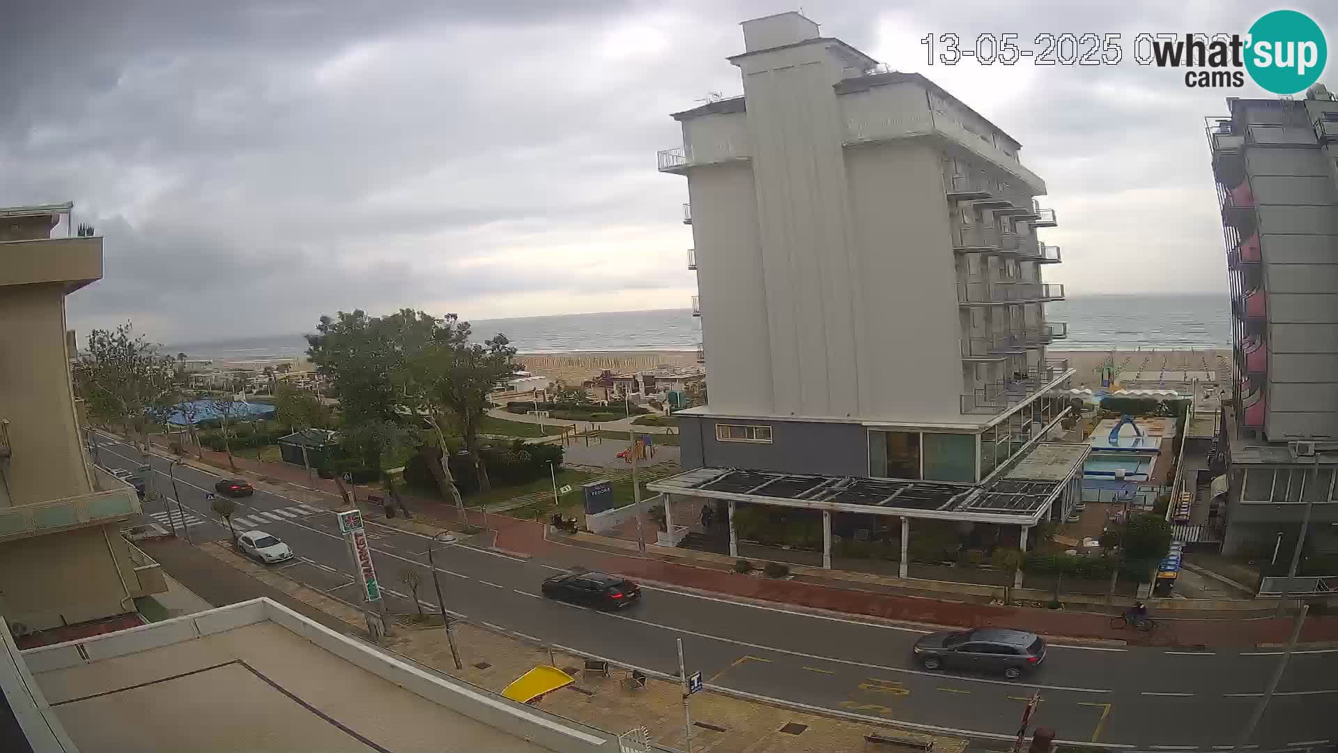 Riccione web kamera plaža i vrtovi La Malfa – plaža Bagni Oreste 115