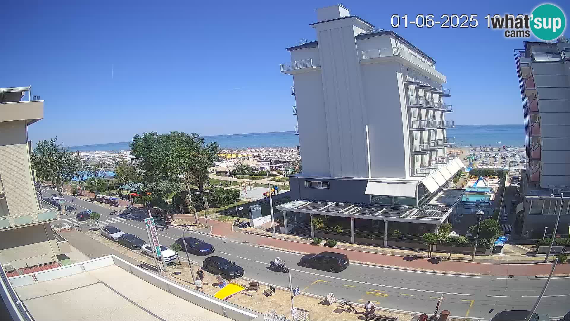 Riccione Webcam Strand und Gärten La Malfa – Bagni Oreste Strand 115