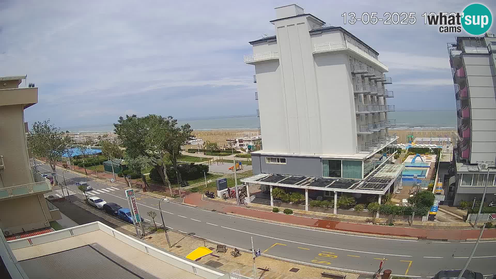 Riccione web kamera plaža i vrtovi La Malfa – plaža Bagni Oreste 115
