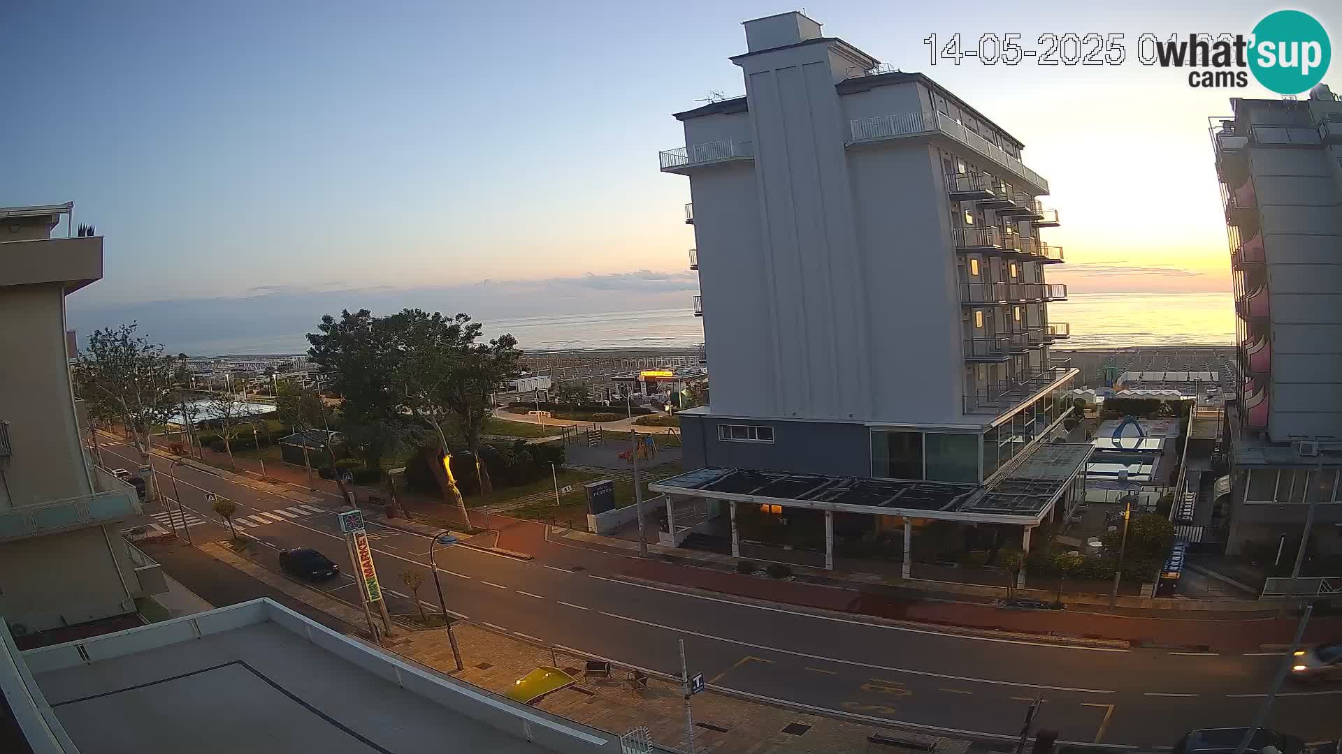 Riccione webcam playa y jardines La Malfa – Playa Bagni Oreste 115