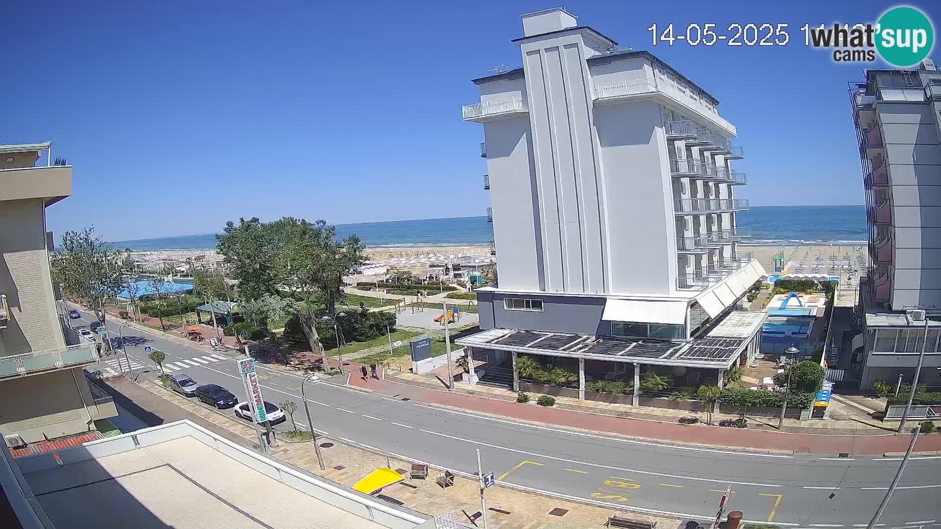Riccione webcam spiaggia e giardini La Malfa – Bagni Oreste spiaggia 115