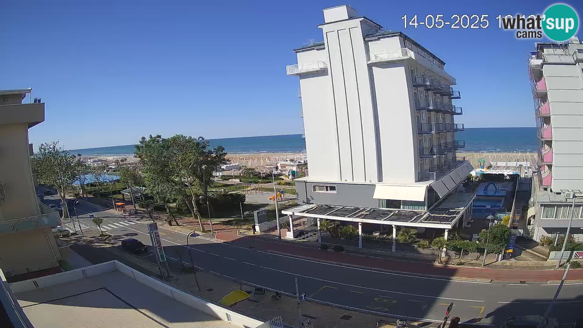 Riccione web kamera plaža i vrtovi La Malfa – plaža Bagni Oreste 115