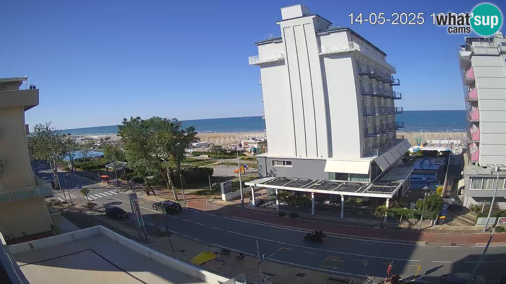 Riccione web kamera plaža i vrtovi La Malfa – plaža Bagni Oreste 115