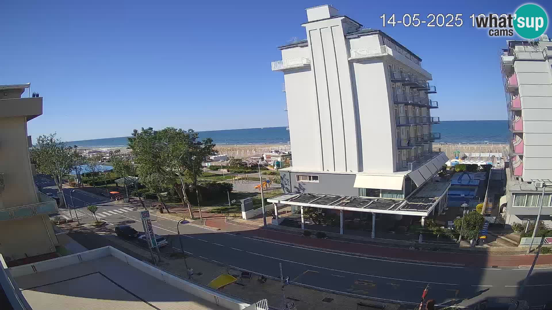 Riccione webcam playa y jardines La Malfa – Playa Bagni Oreste 115
