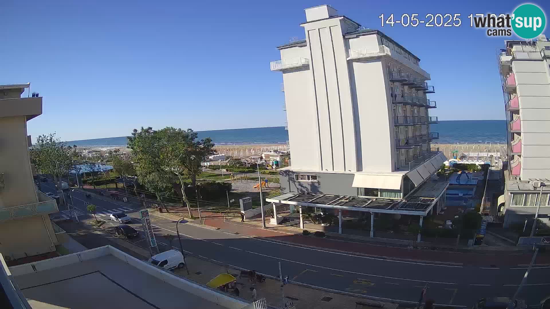 Riccione webcam playa y jardines La Malfa – Playa Bagni Oreste 115