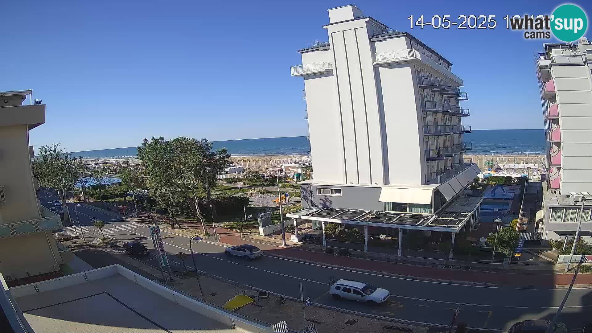 Riccione web kamera plaža i vrtovi La Malfa – plaža Bagni Oreste 115