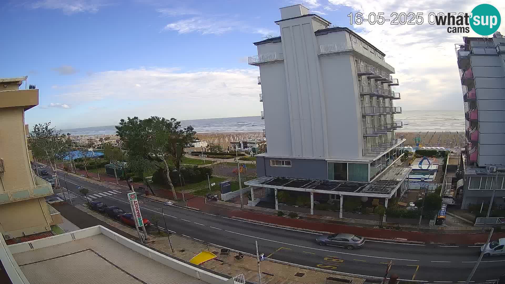 Riccione web kamera plaža i vrtovi La Malfa – plaža Bagni Oreste 115
