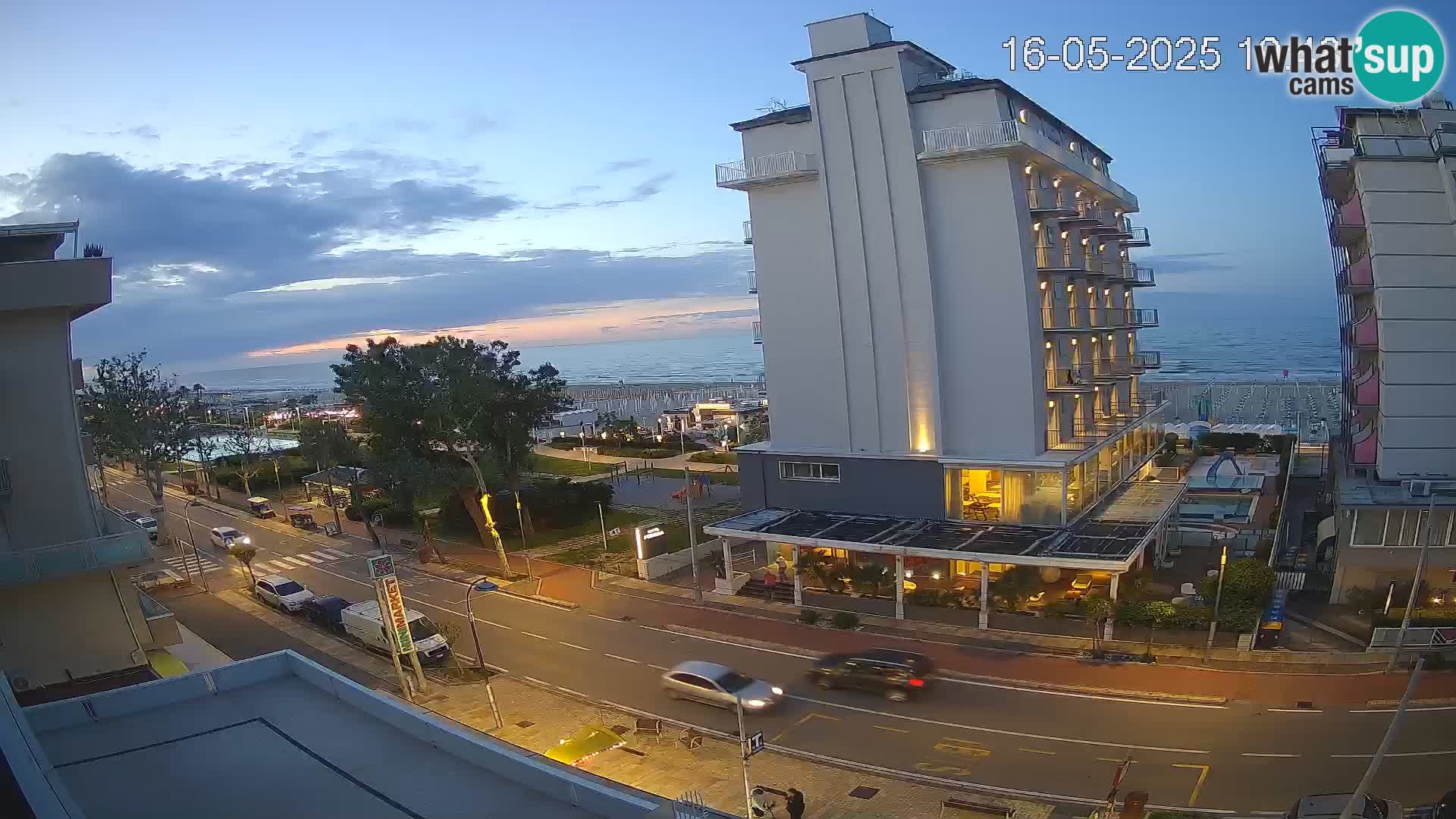 Riccione webcam plage et jardins La Malfa – Bagni Oreste plage 115