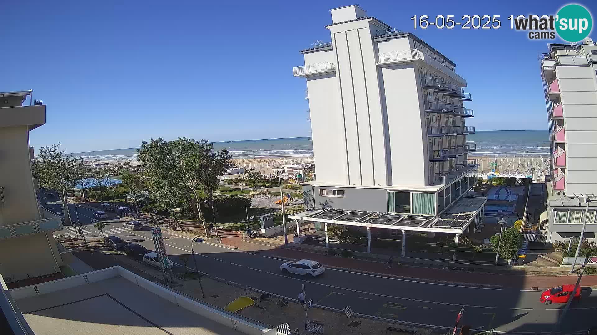 Riccione web kamera plaža i vrtovi La Malfa – plaža Bagni Oreste 115