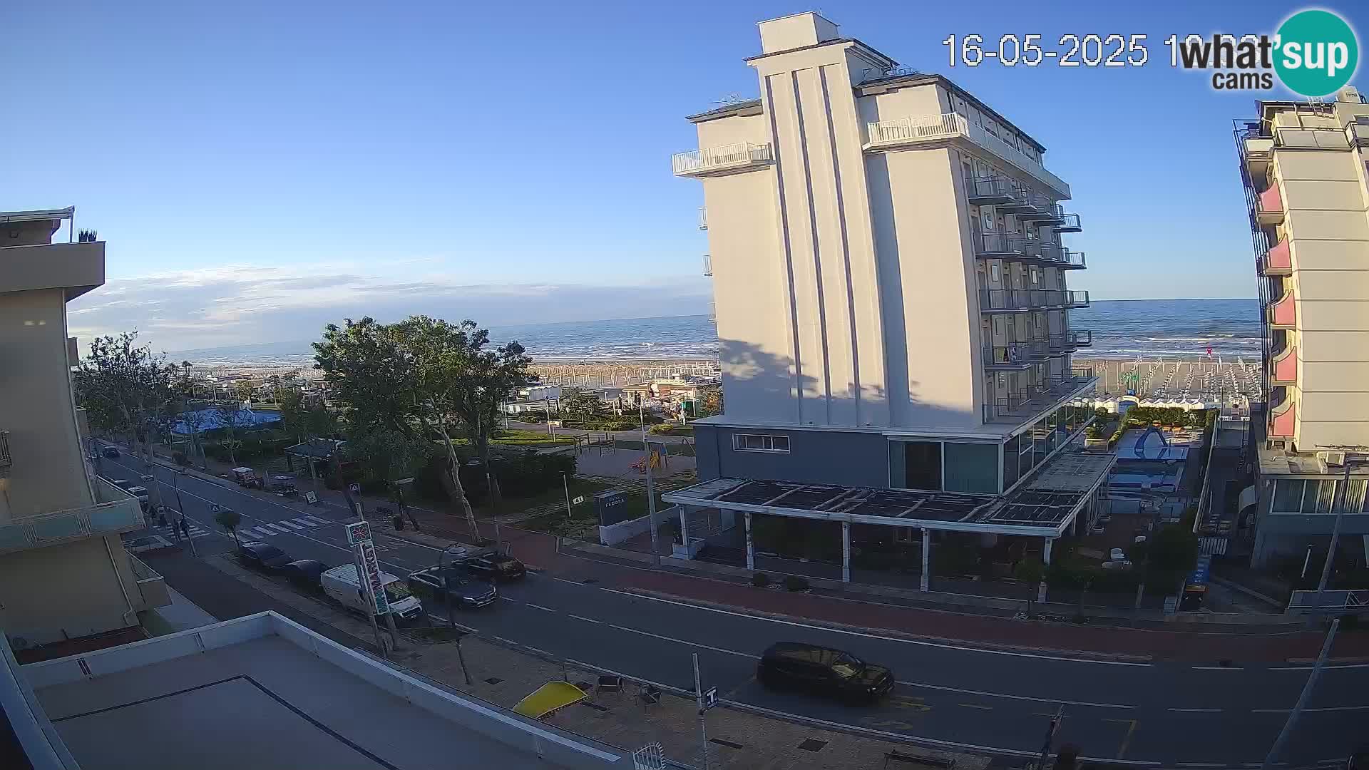 Riccione web kamera plaža i vrtovi La Malfa – plaža Bagni Oreste 115